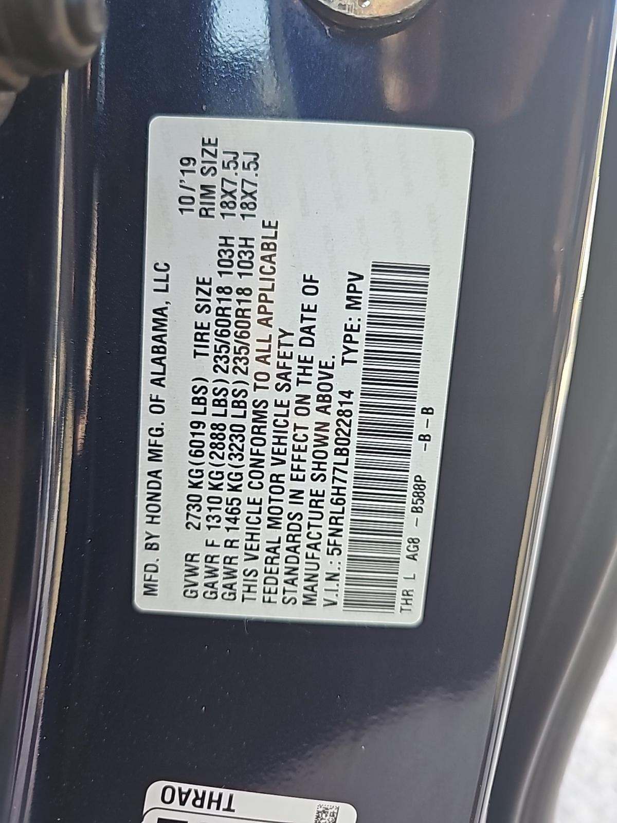 2020 Honda Odyssey EX-L FWD