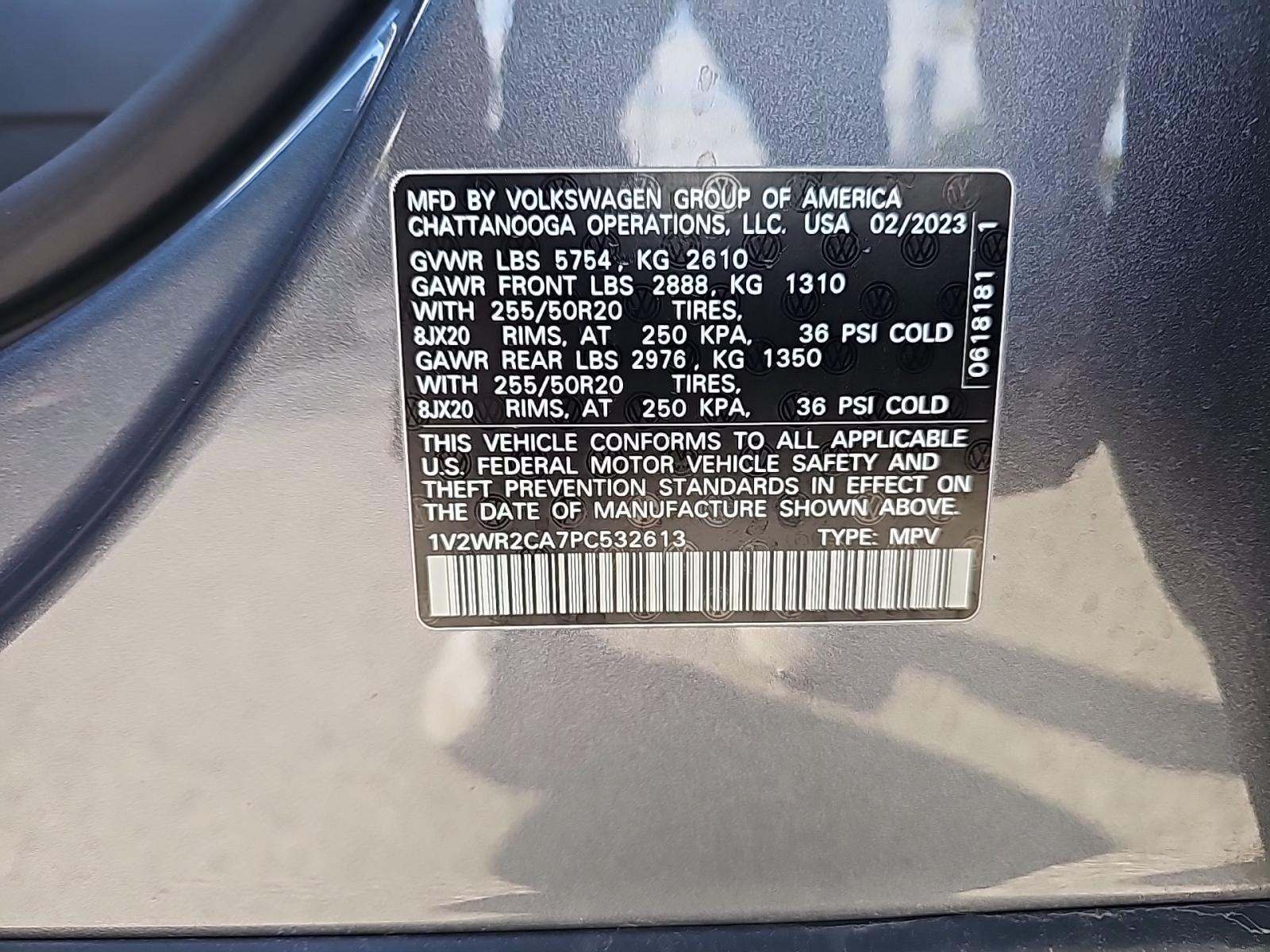 2023 Volkswagen Atlas 3.6L SE FWD