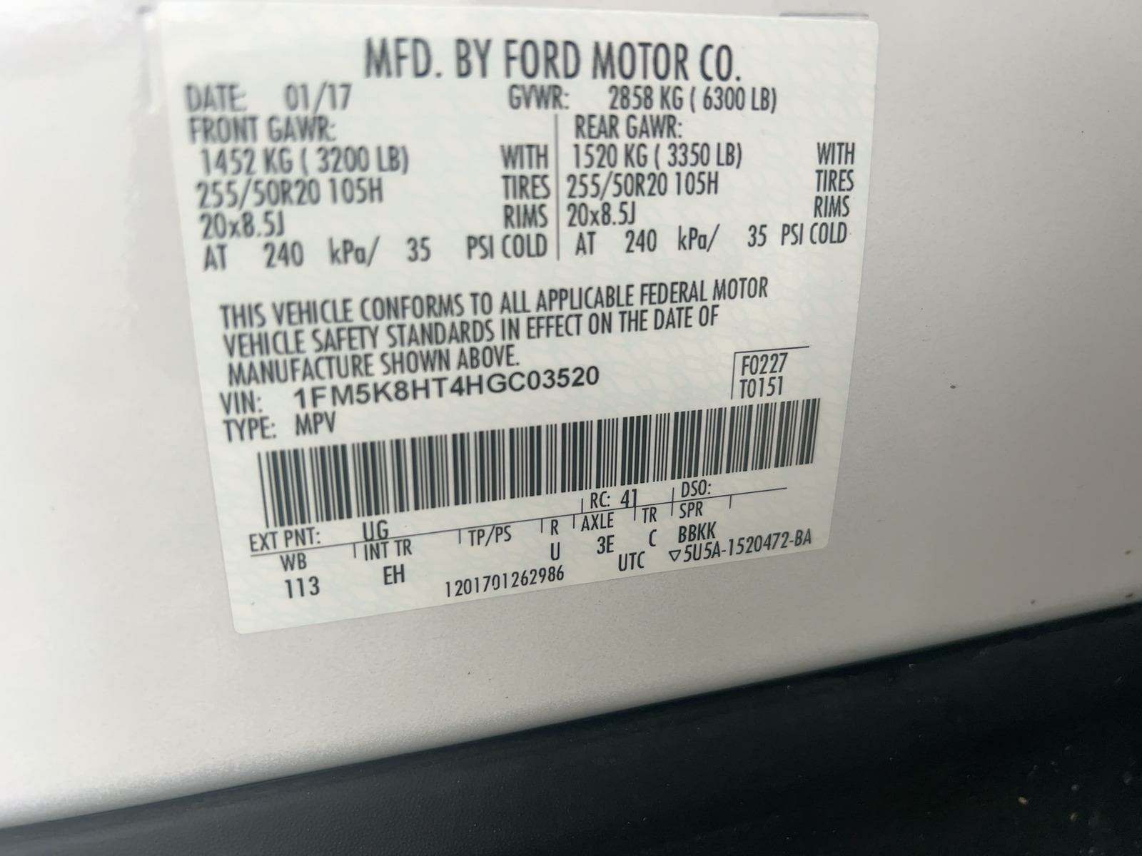 2017 Ford Explorer Platinum AWD