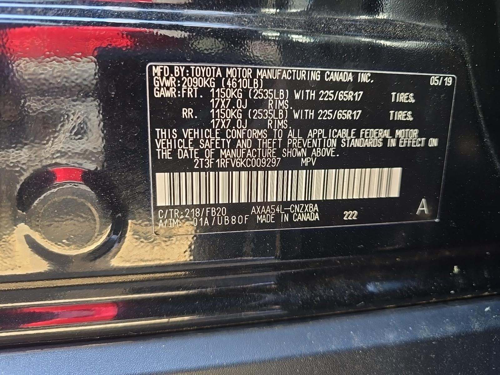 2019 Toyota RAV4 LE AWD