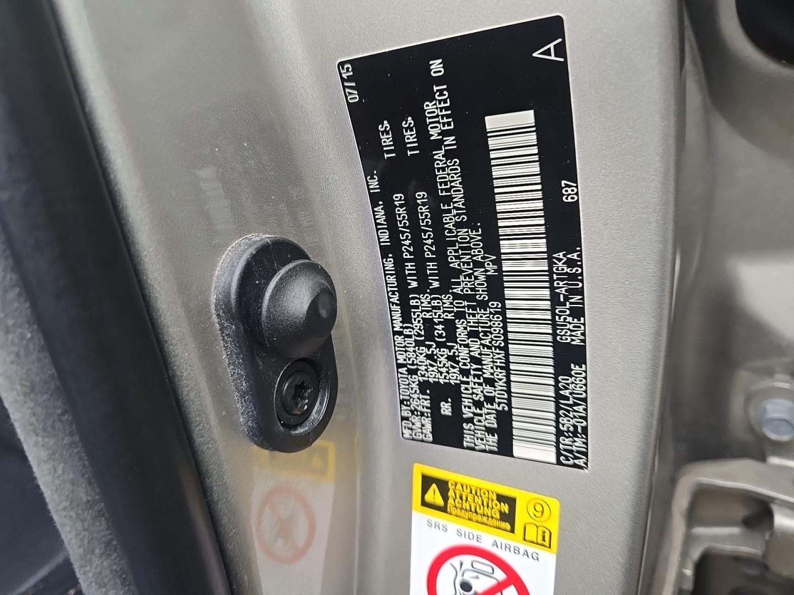 2015 Toyota Highlander Limited Platinum FWD