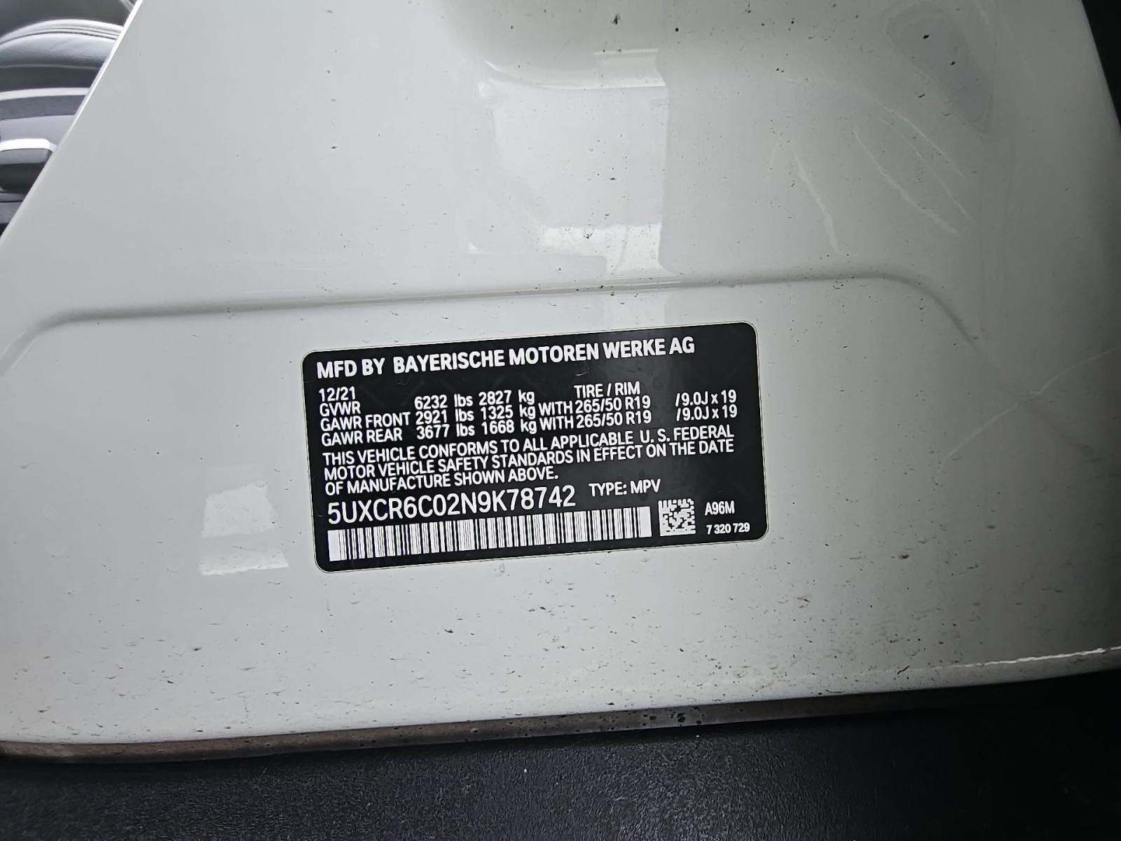 2022 BMW X5 xDrive40i AWD