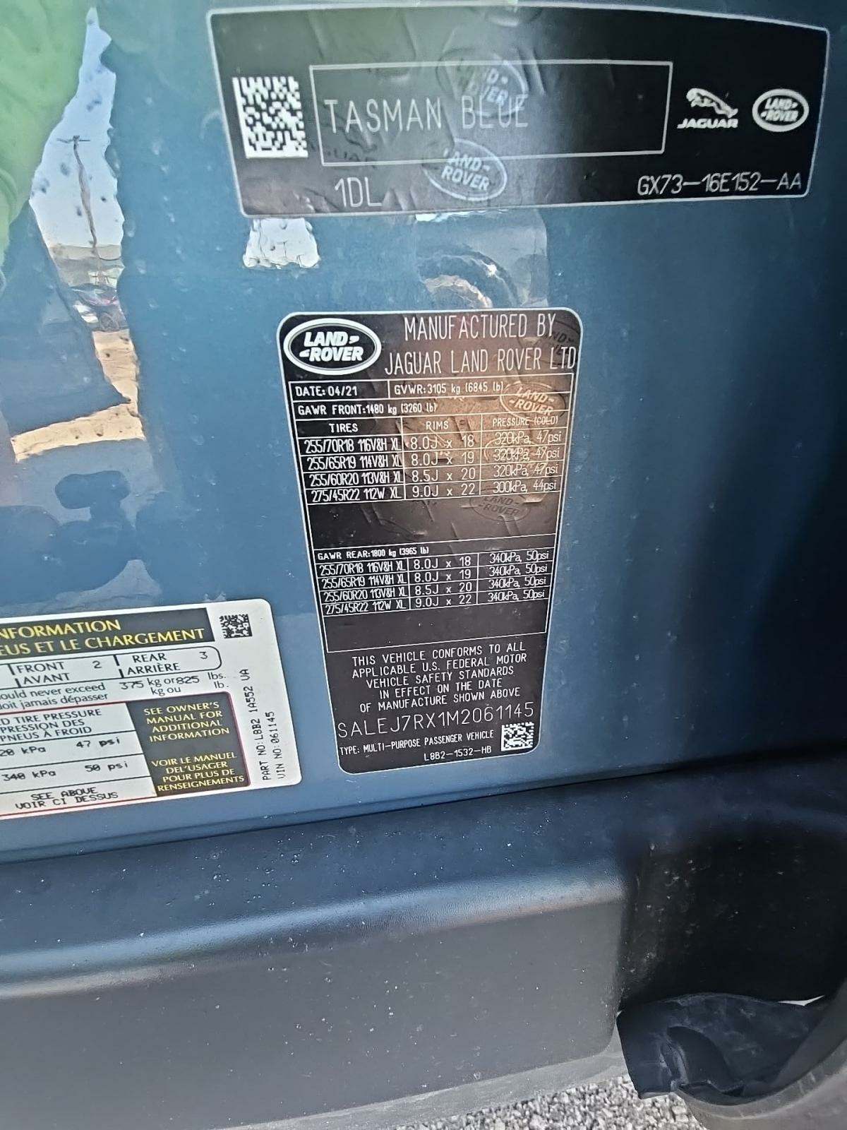 2021 Land Rover Defender 110 S AWD