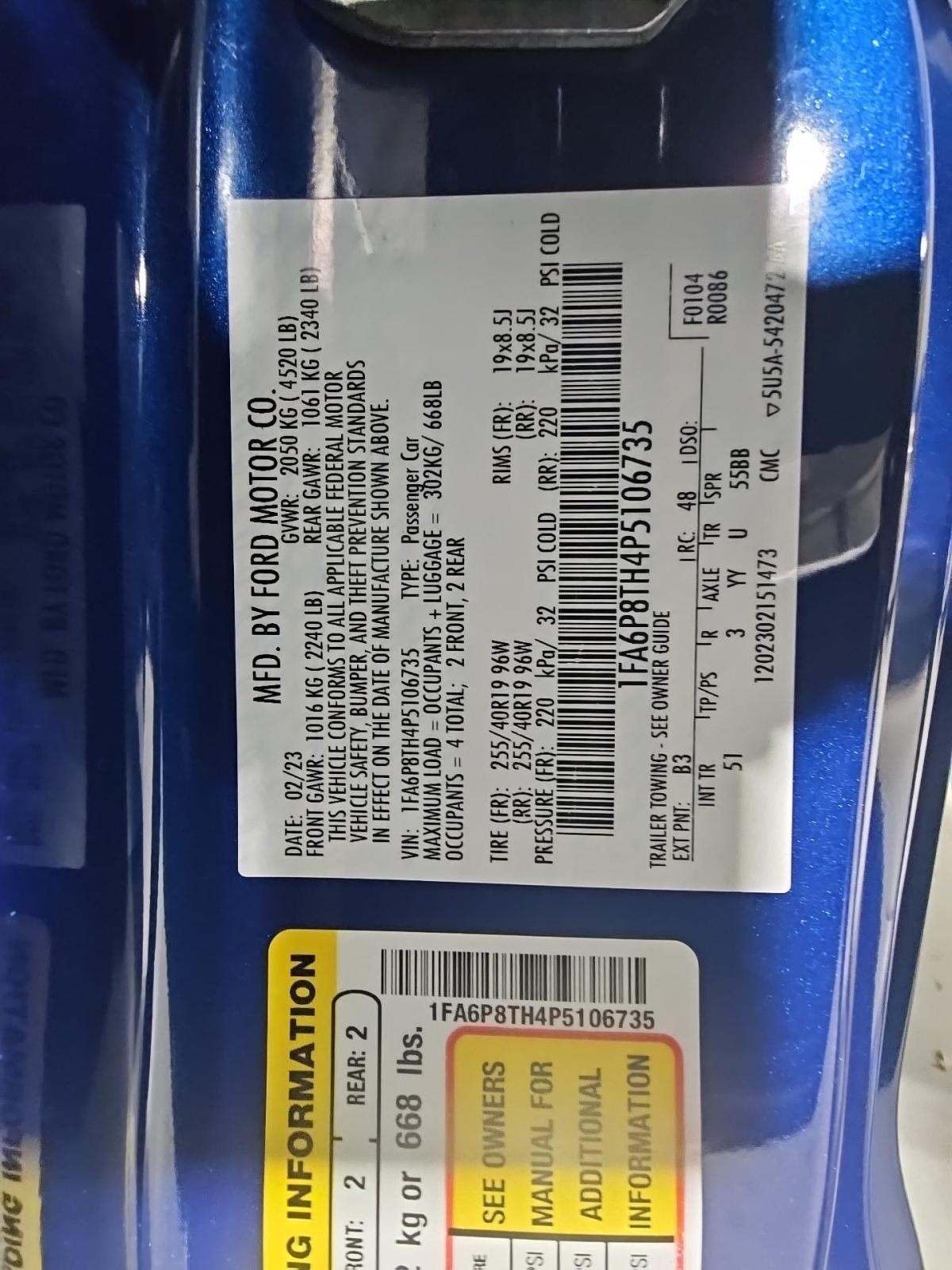 2023 Ford Mustang EcoBoost Premium RWD