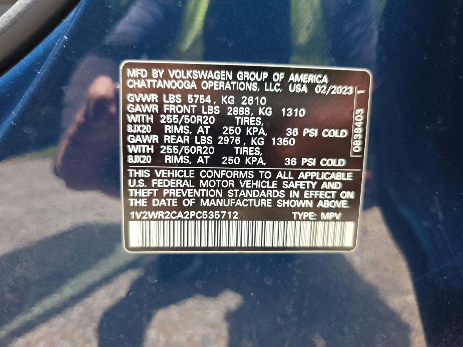 2023 Volkswagen Atlas 3.6L SE FWD