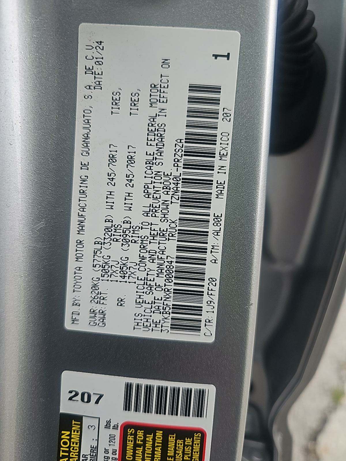 2024 Toyota Tacoma SR5 RWD