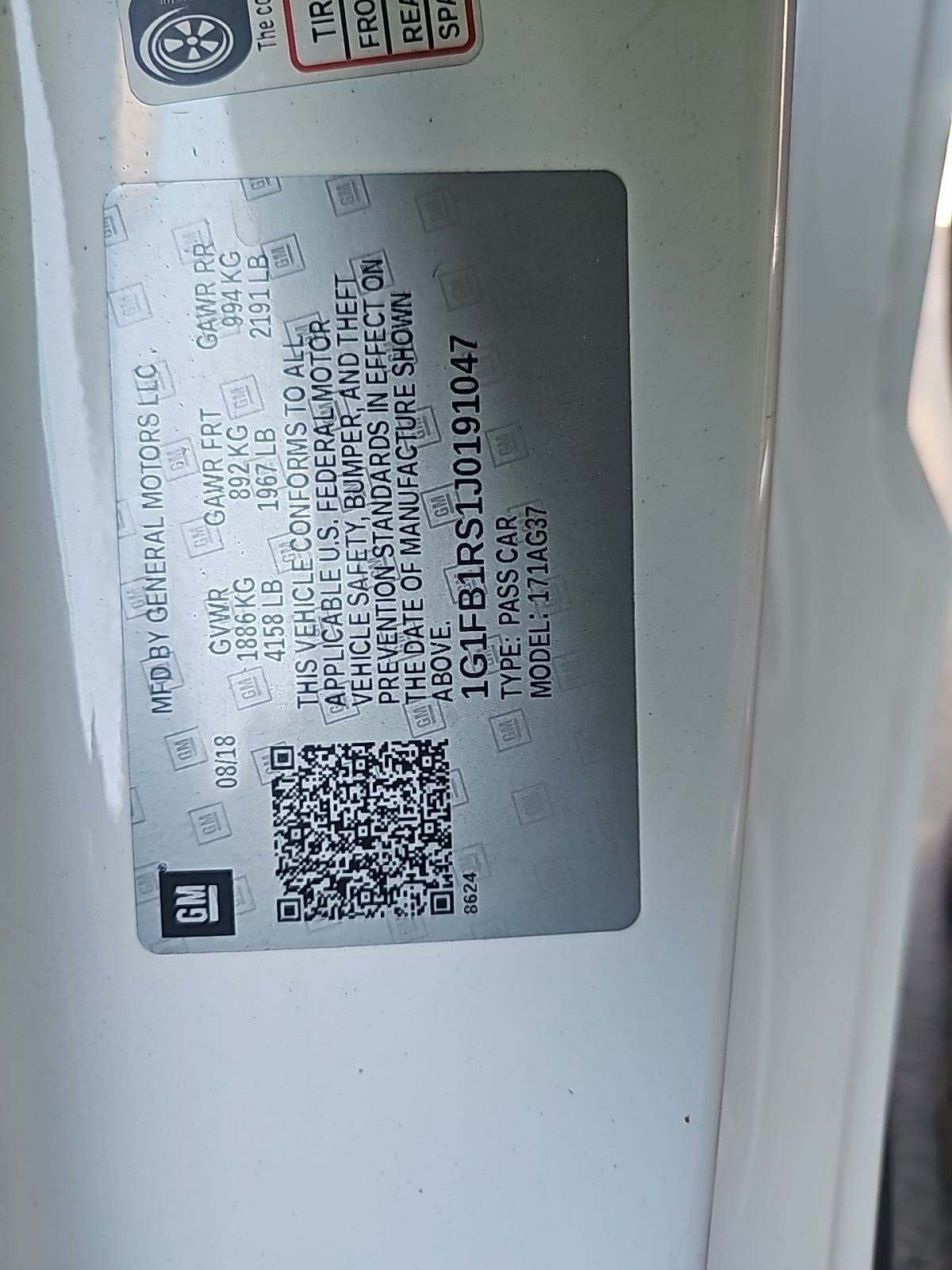 2018 Chevrolet Camaro 1LT RWD