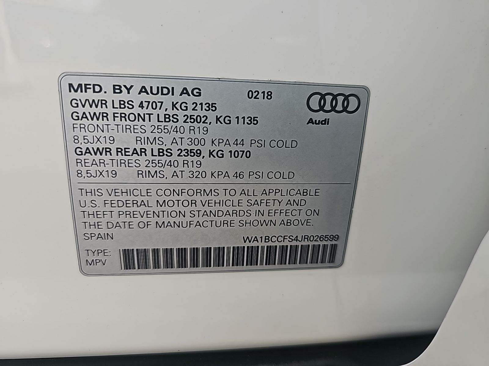 2018 Audi Q3 2.0T Sport Premium FWD