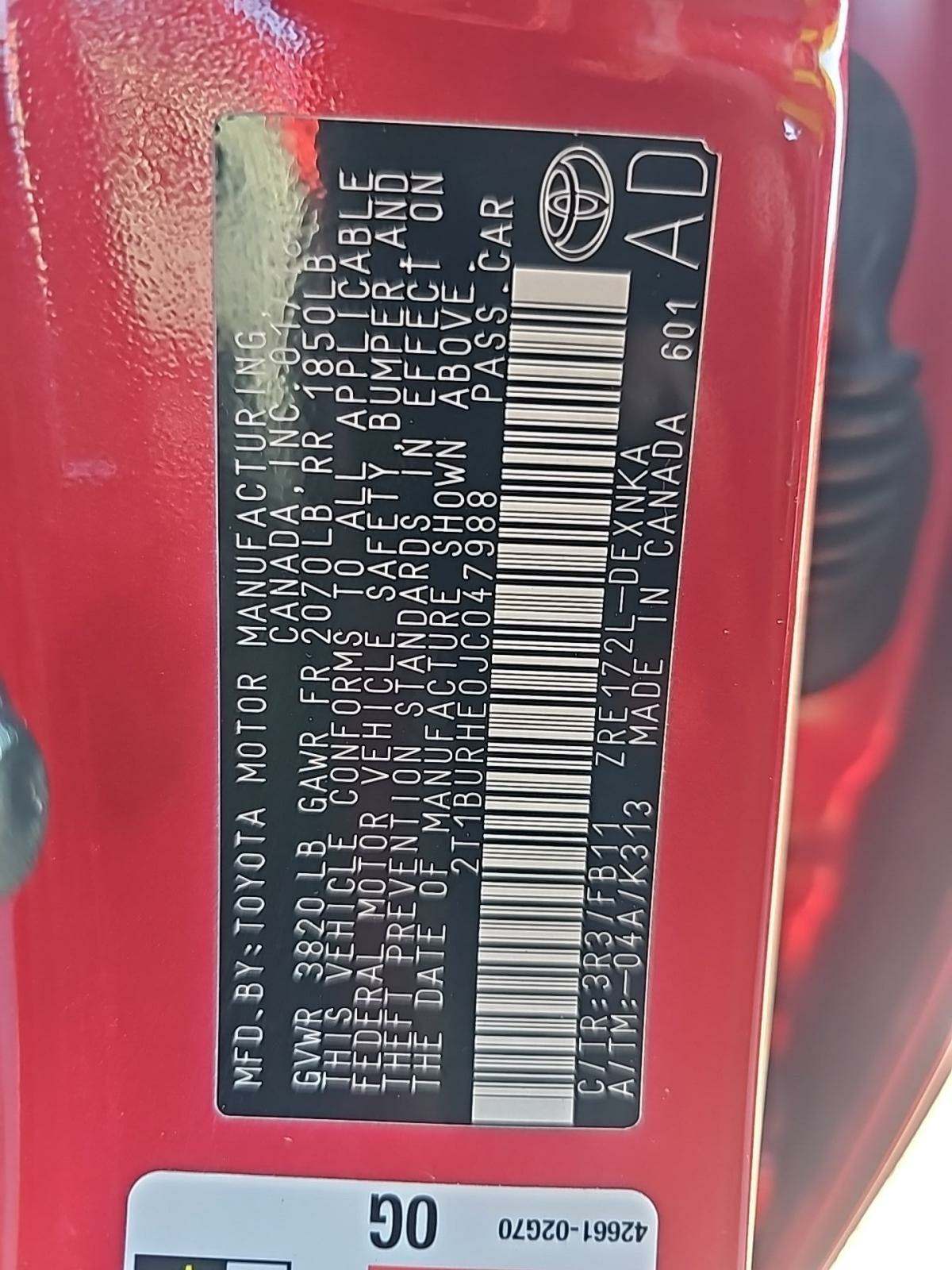 2018 Toyota Corolla LE FWD