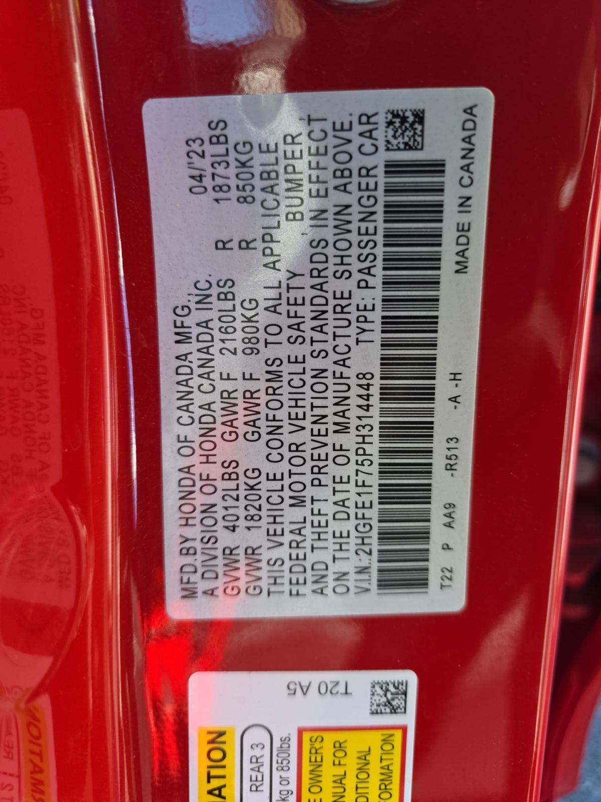 2023 Honda Civic EX FWD