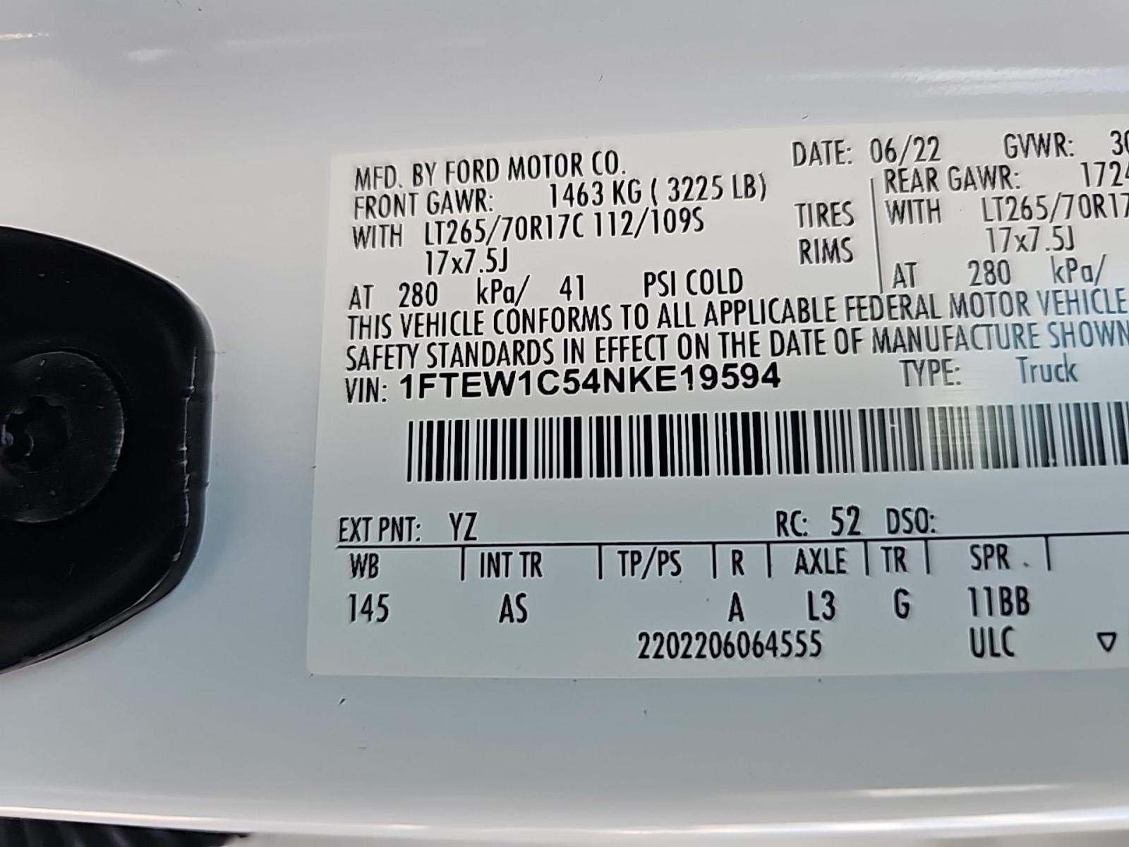 2022 Ford F-150 XL RWD