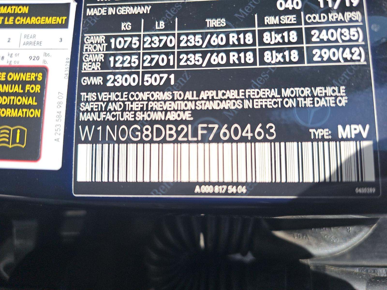 2020 Mercedes-Benz GLC GLC 300 RWD