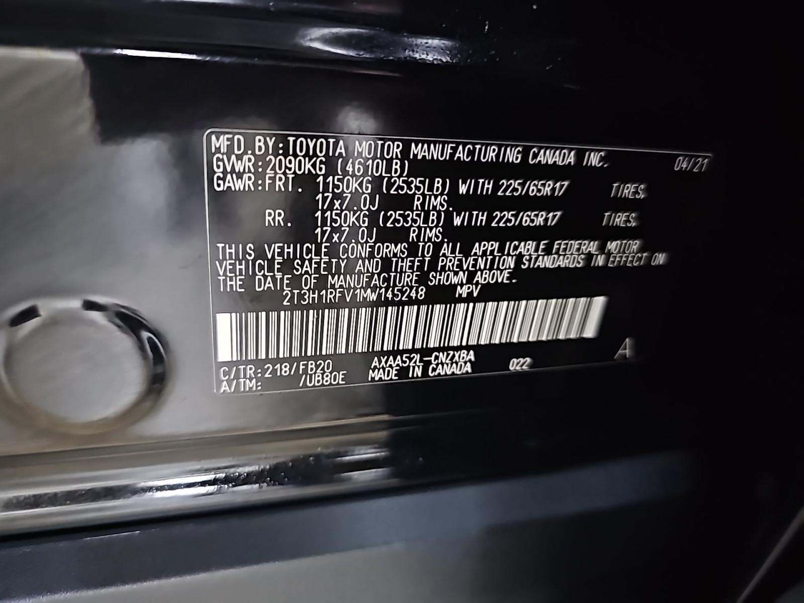 2021 Toyota RAV4 LE FWD