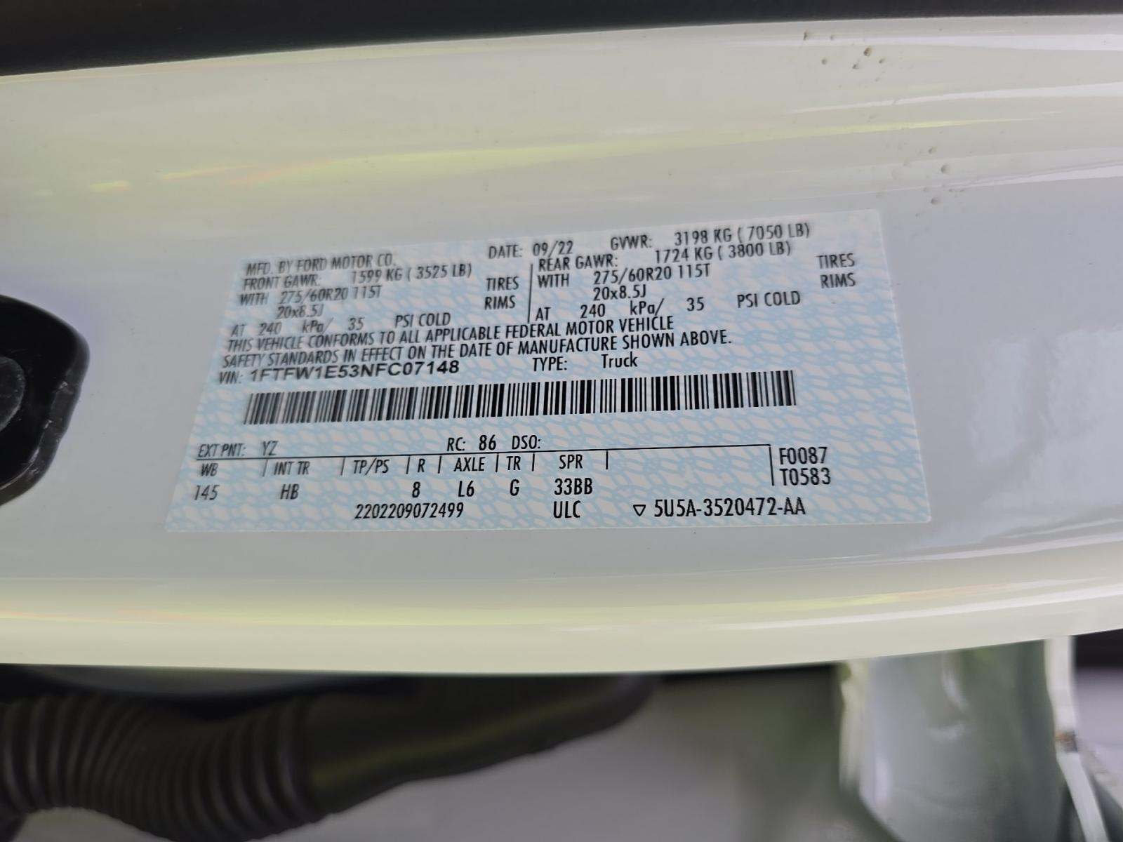 2022 Ford F-150 Lariat AWD