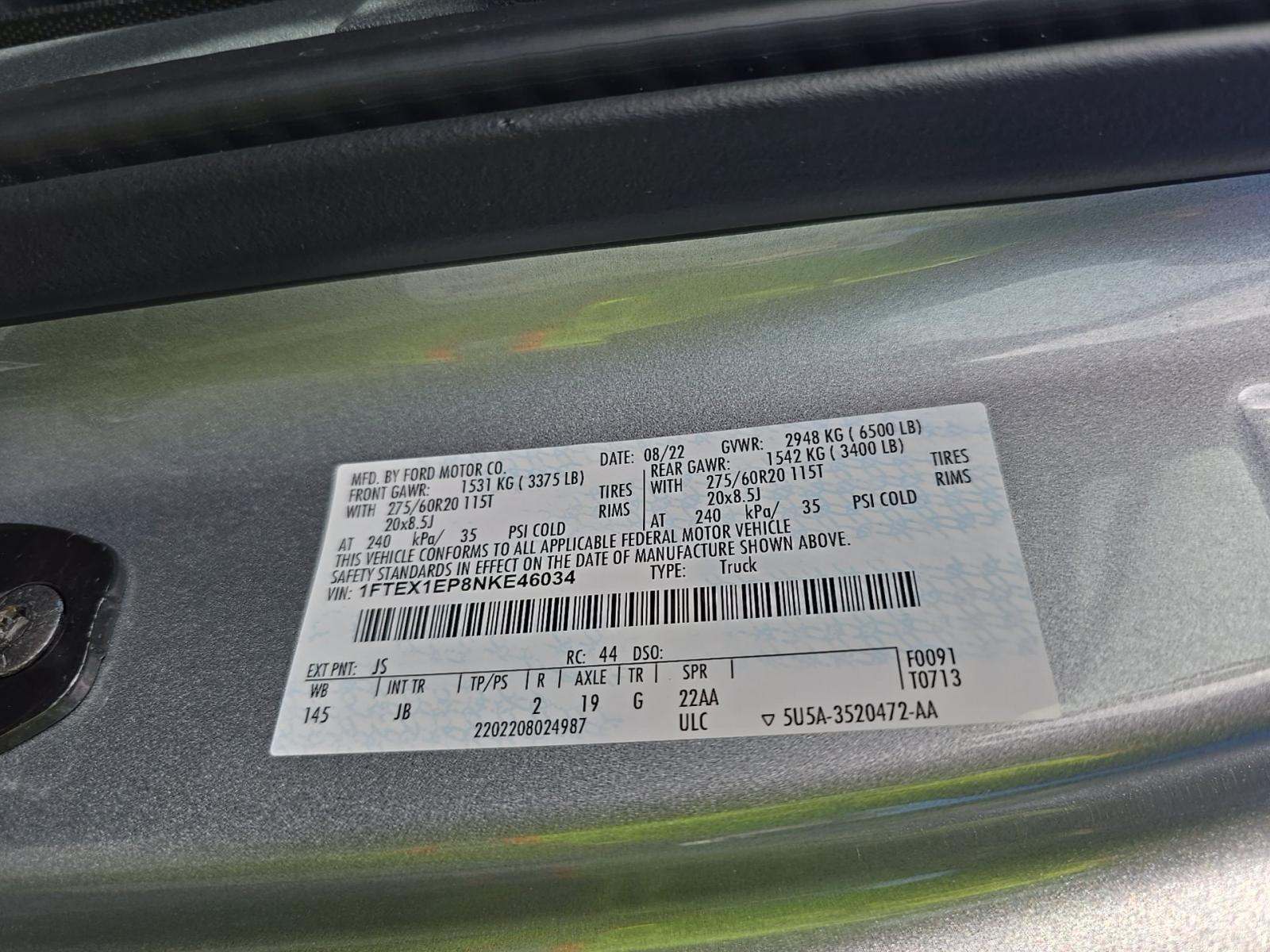 2022 Ford F-150 XL AWD