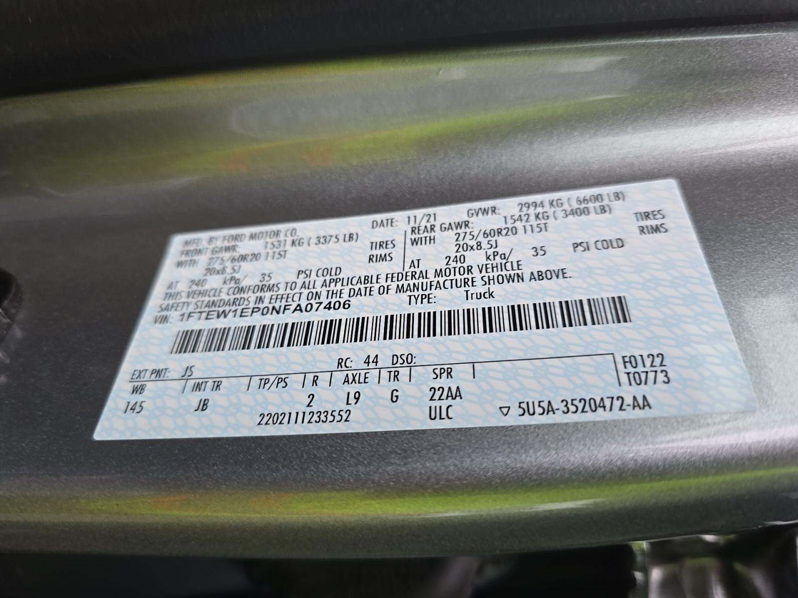 2022 Ford F-150 XL AWD