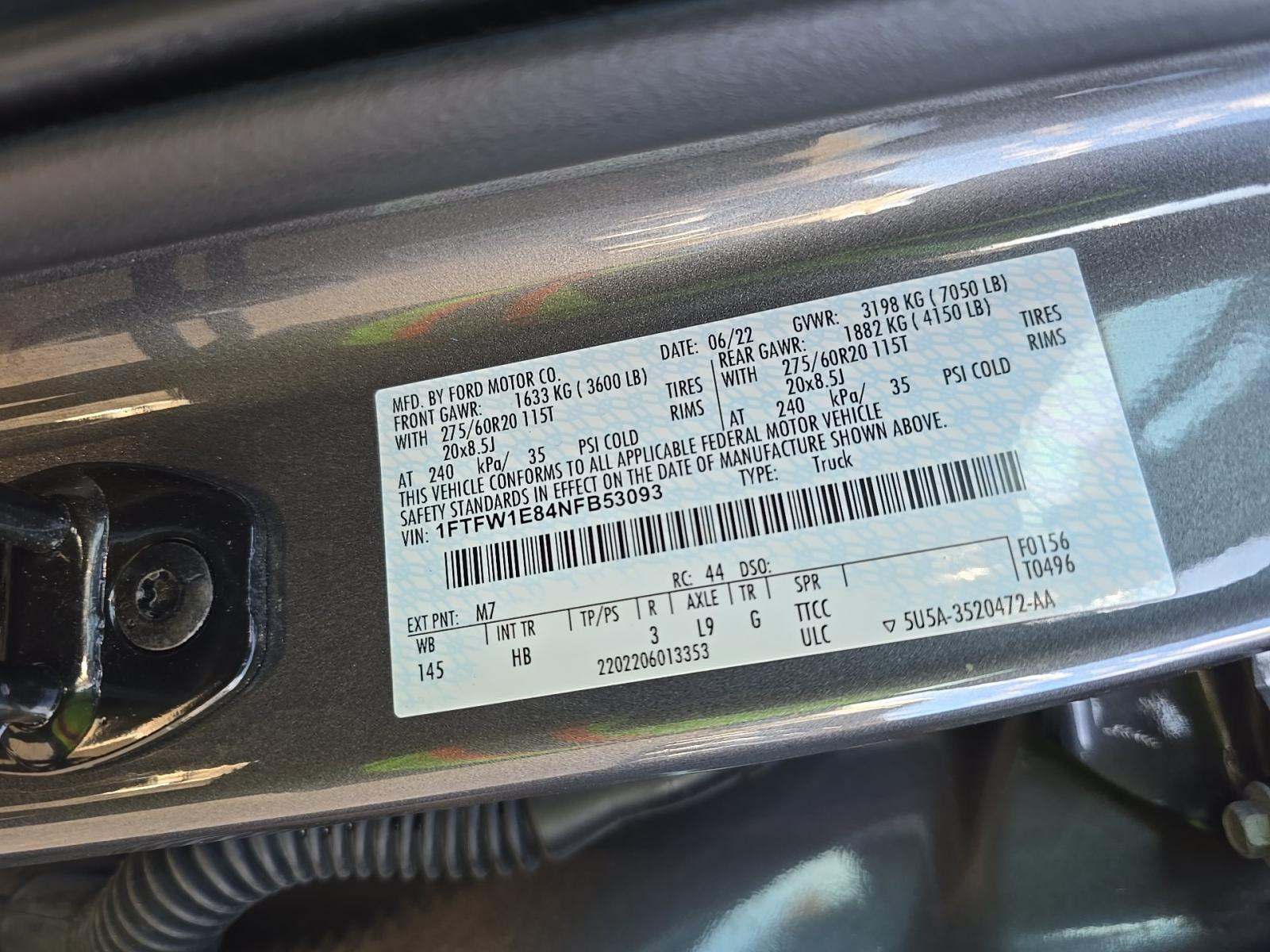 2022 Ford F-150 Lariat AWD