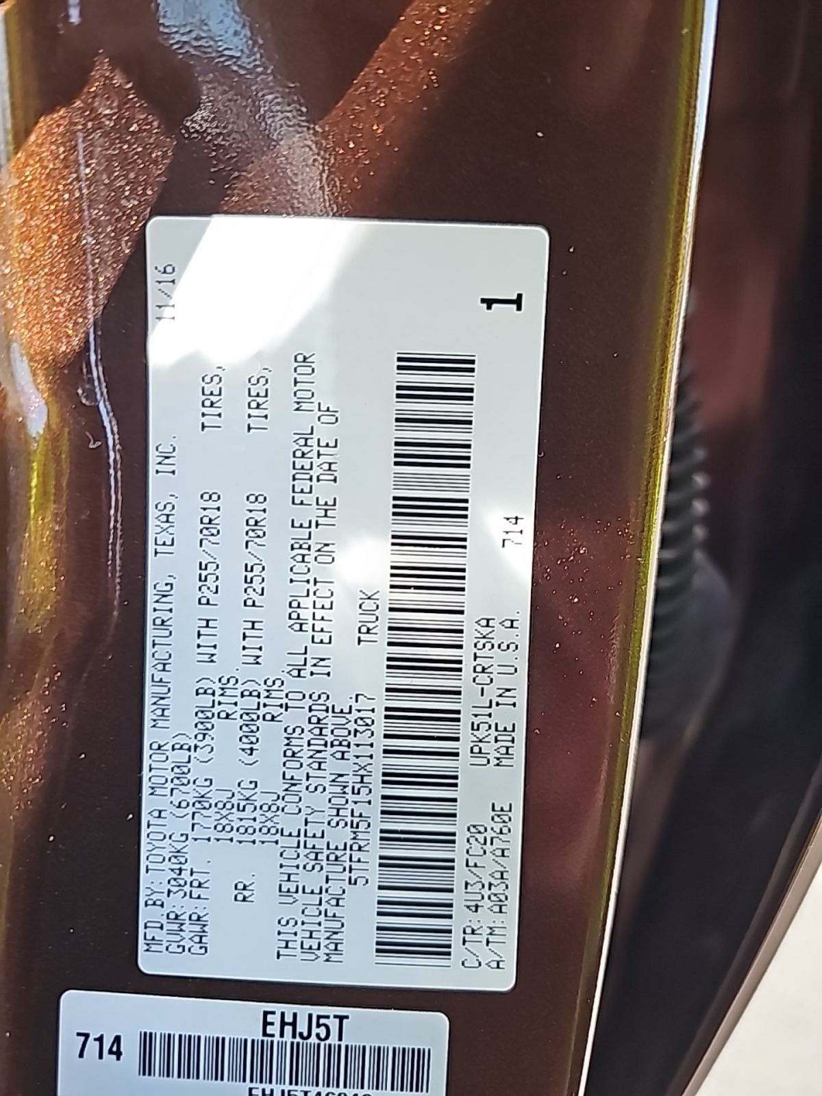 2017 Toyota Tundra SR5 RWD