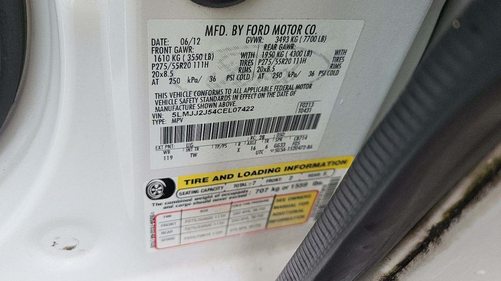 2012 Lincoln Navigator 4D SUV AWD