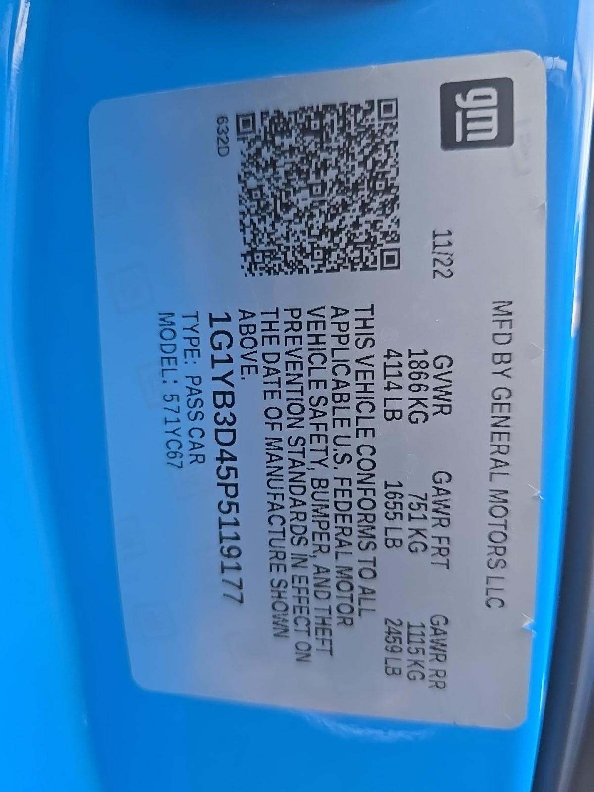 2023 Chevrolet Corvette Stingray RWD