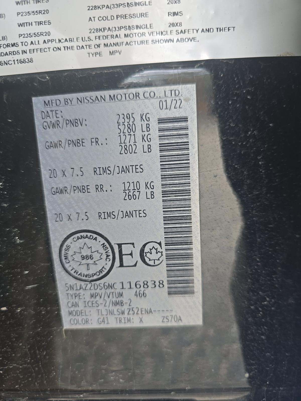 2022 Nissan Murano Platinum AWD