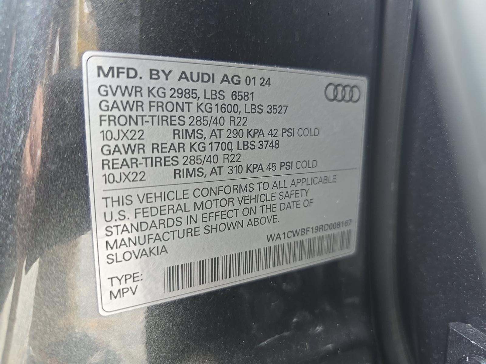 2024 Audi SQ8 Prestige AWD