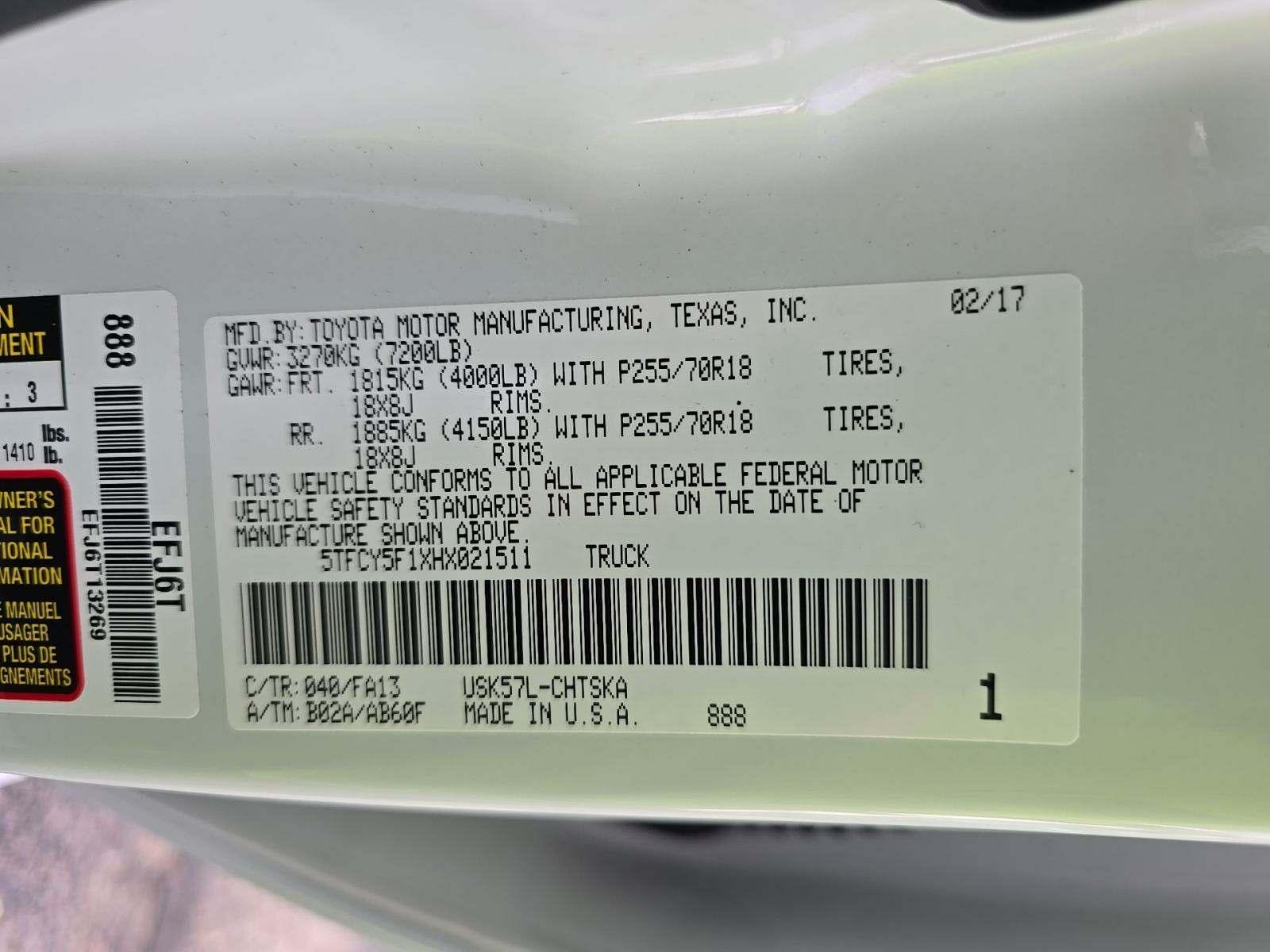 2017 Toyota Tundra SR AWD