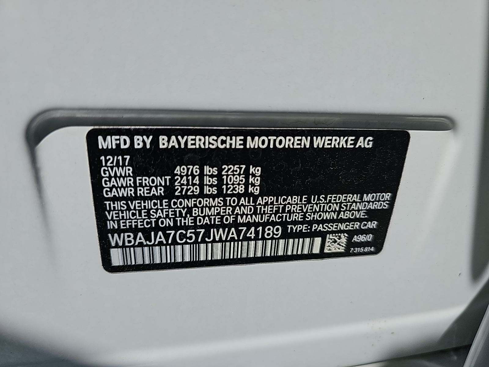 2018 BMW 5 Series 530i xDrive AWD