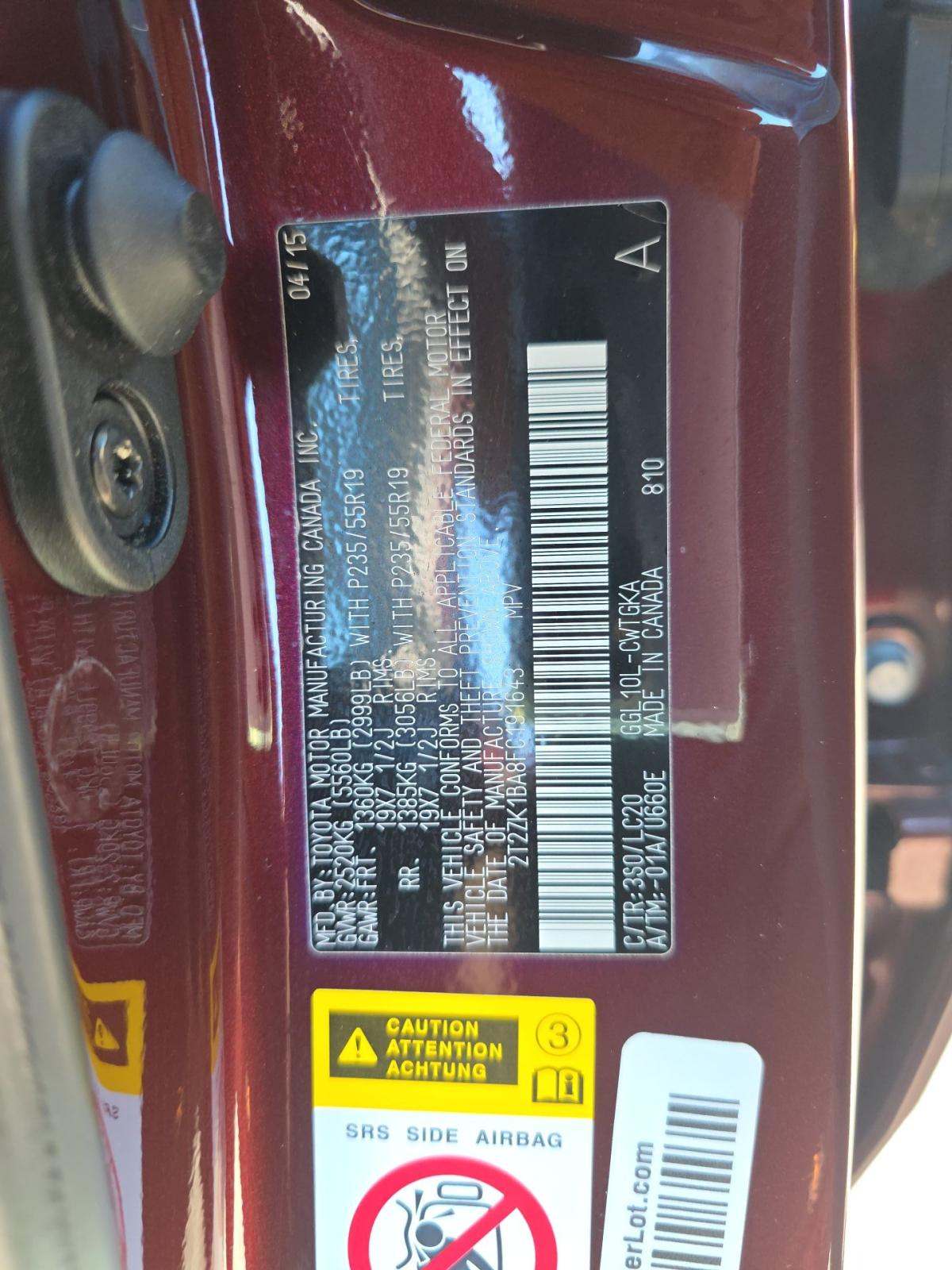 2015 Lexus RX RX 350 FWD