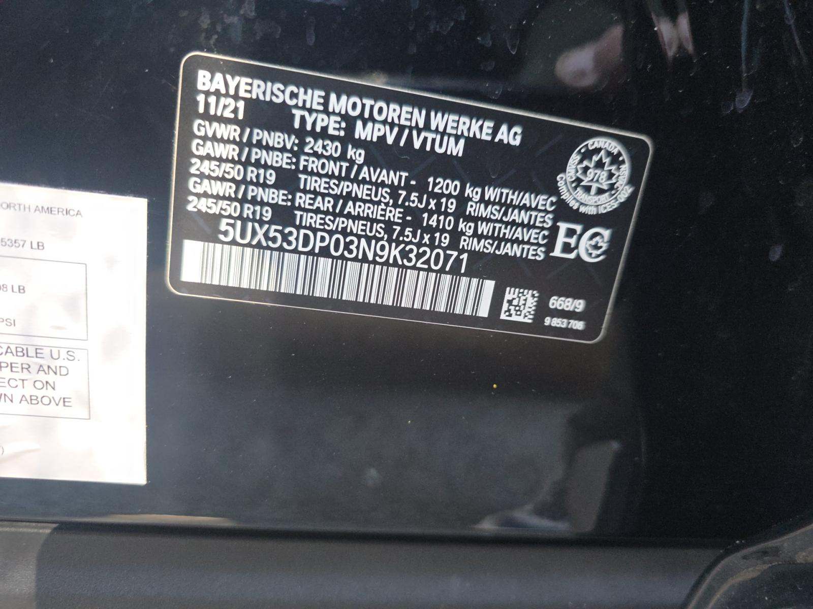 2022 BMW X3 xDrive30i AWD