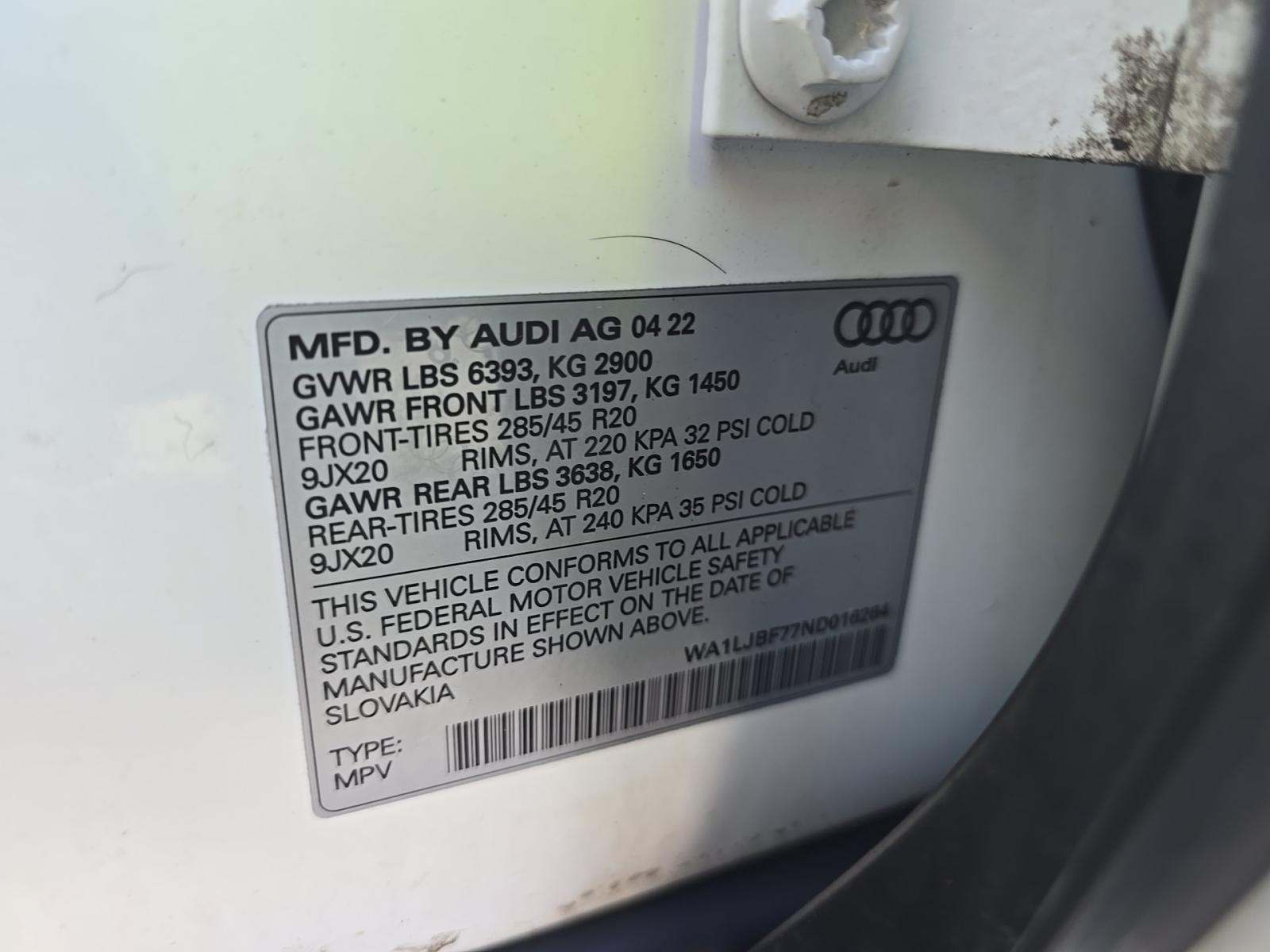 2022 Audi Q7 Premium Plus AWD