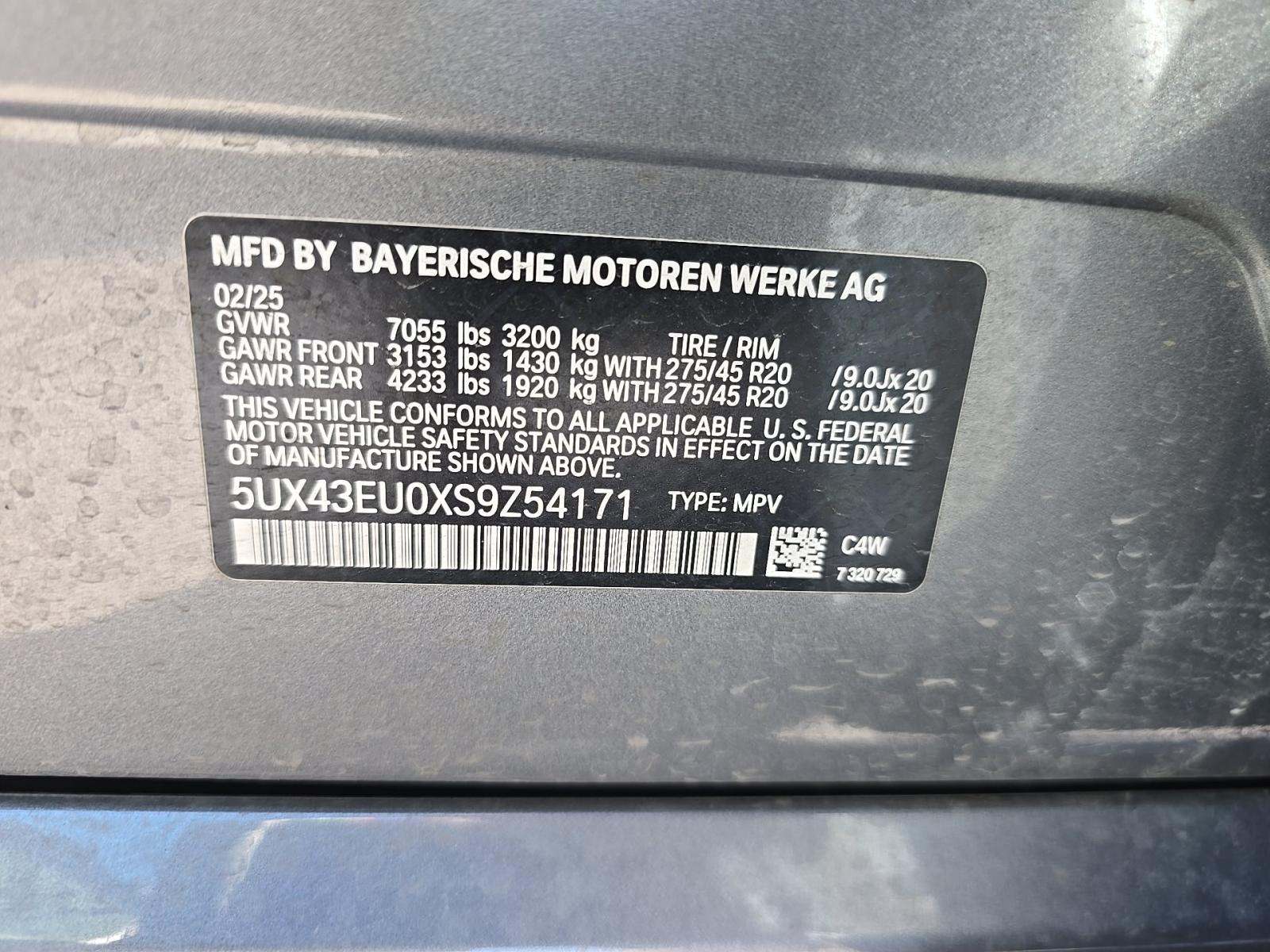 2025 BMW X5 xDrive50e AWD