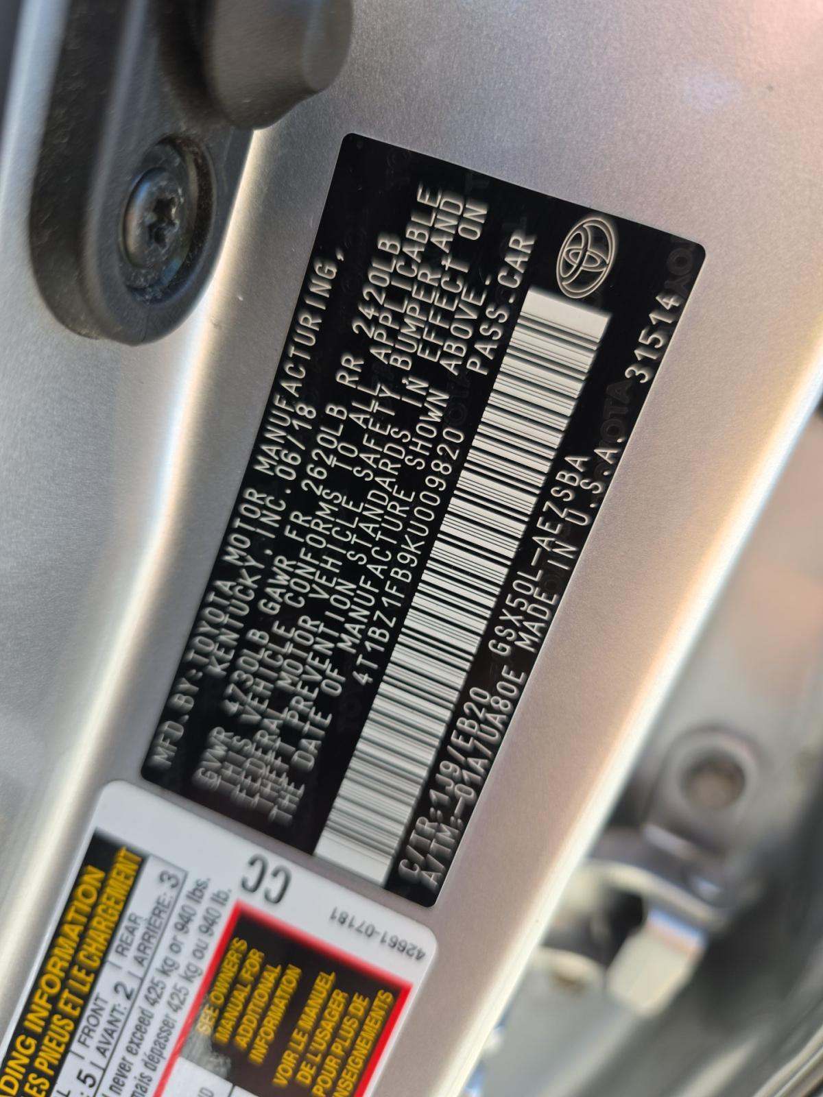 2019 Toyota Avalon Touring FWD