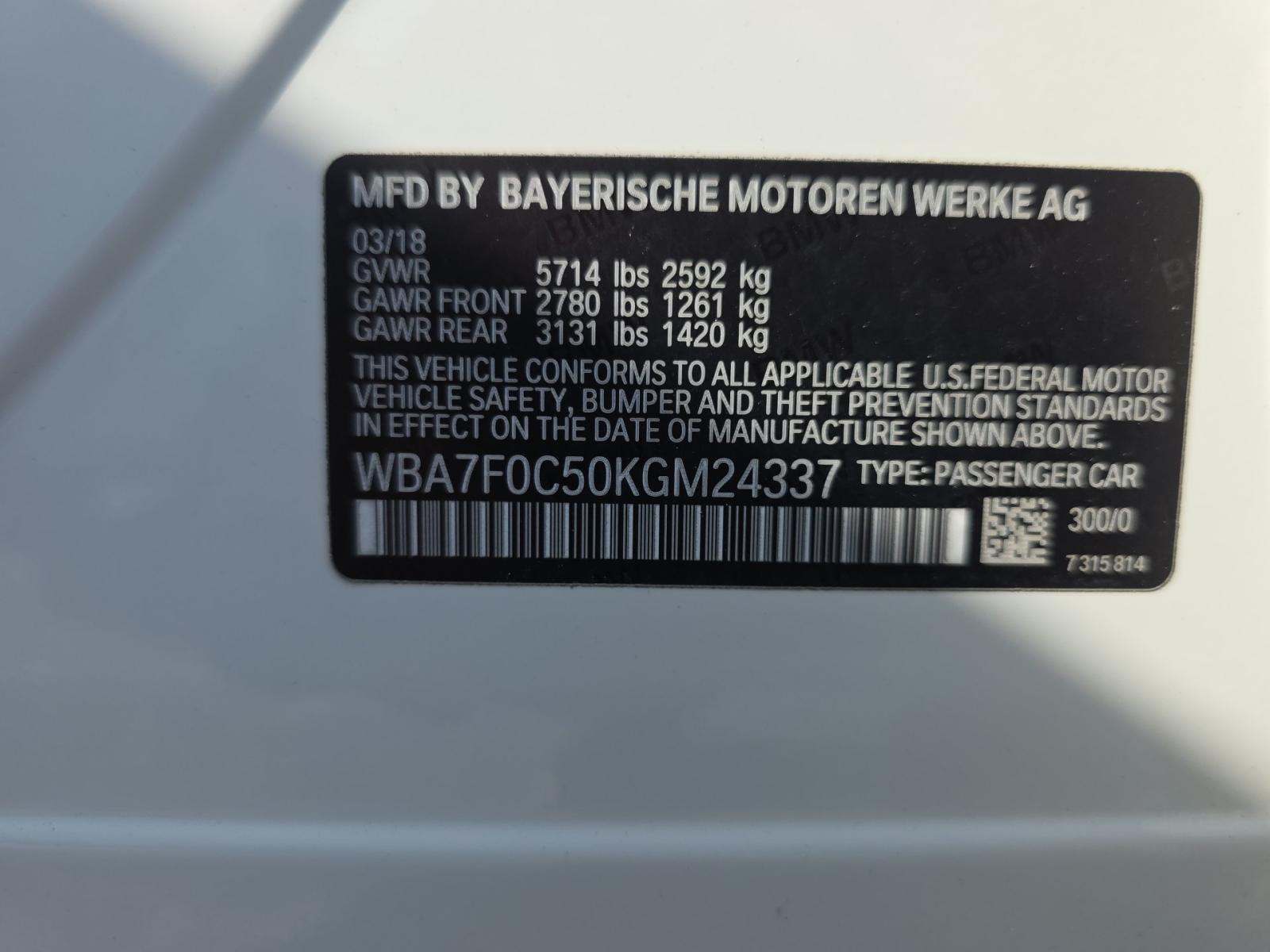 2019 BMW 7 Series 750i RWD