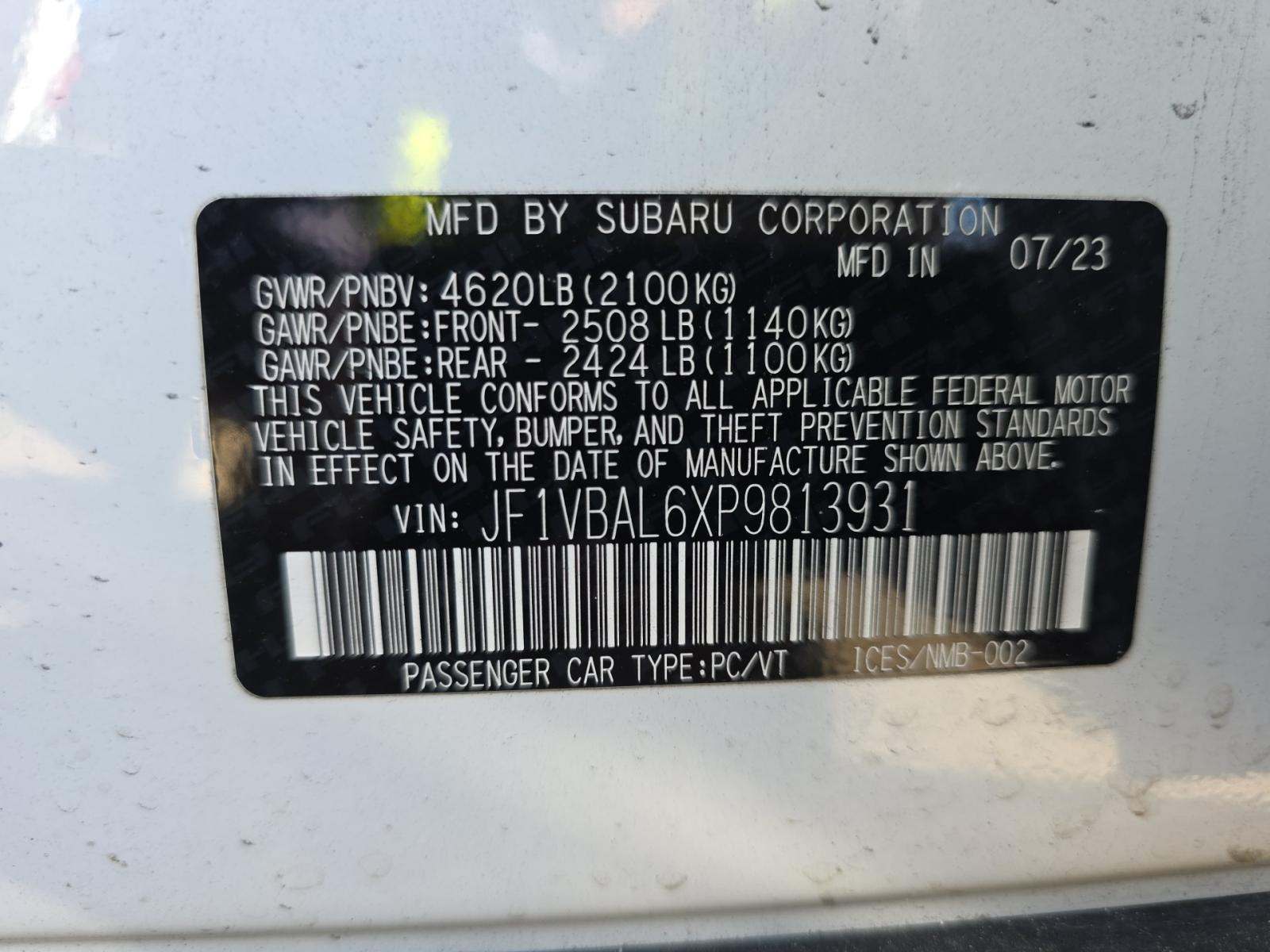 2023 Subaru WRX Limited AWD