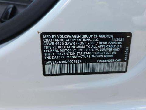 2022 Volkswagen Passat 2.0T SE FWD