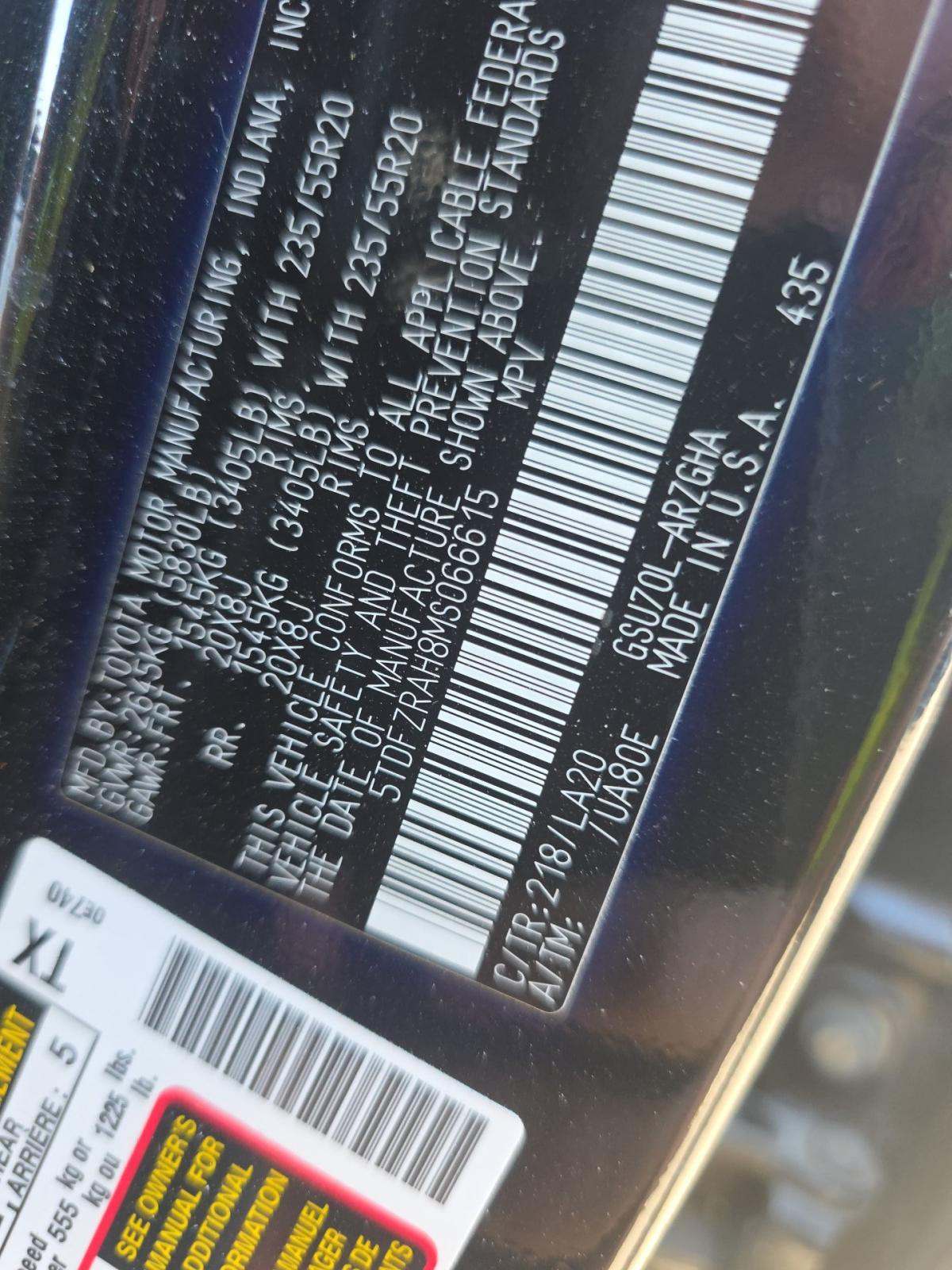 2021 Toyota Highlander Platinum FWD