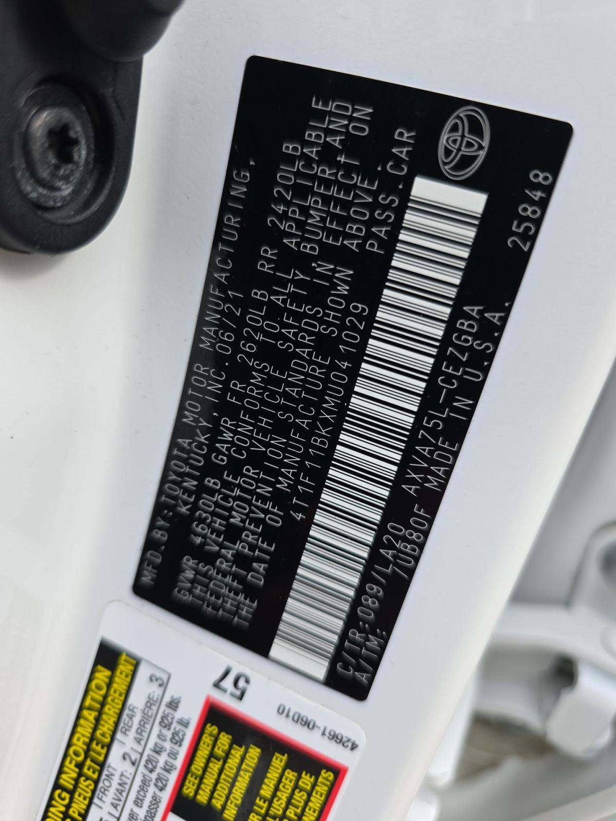 2021 Toyota Camry XLE AWD