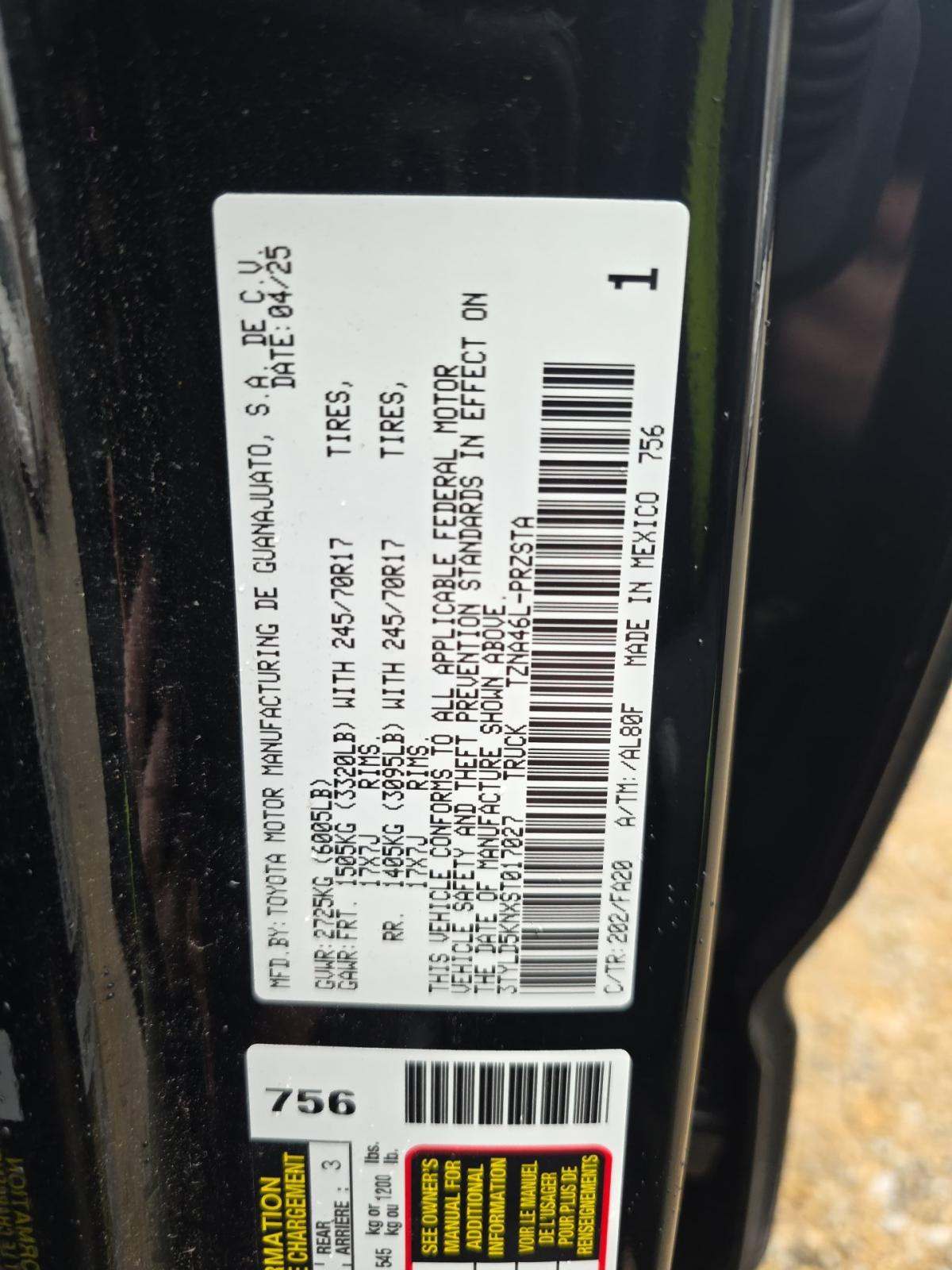 2025 Toyota Tacoma SR AWD