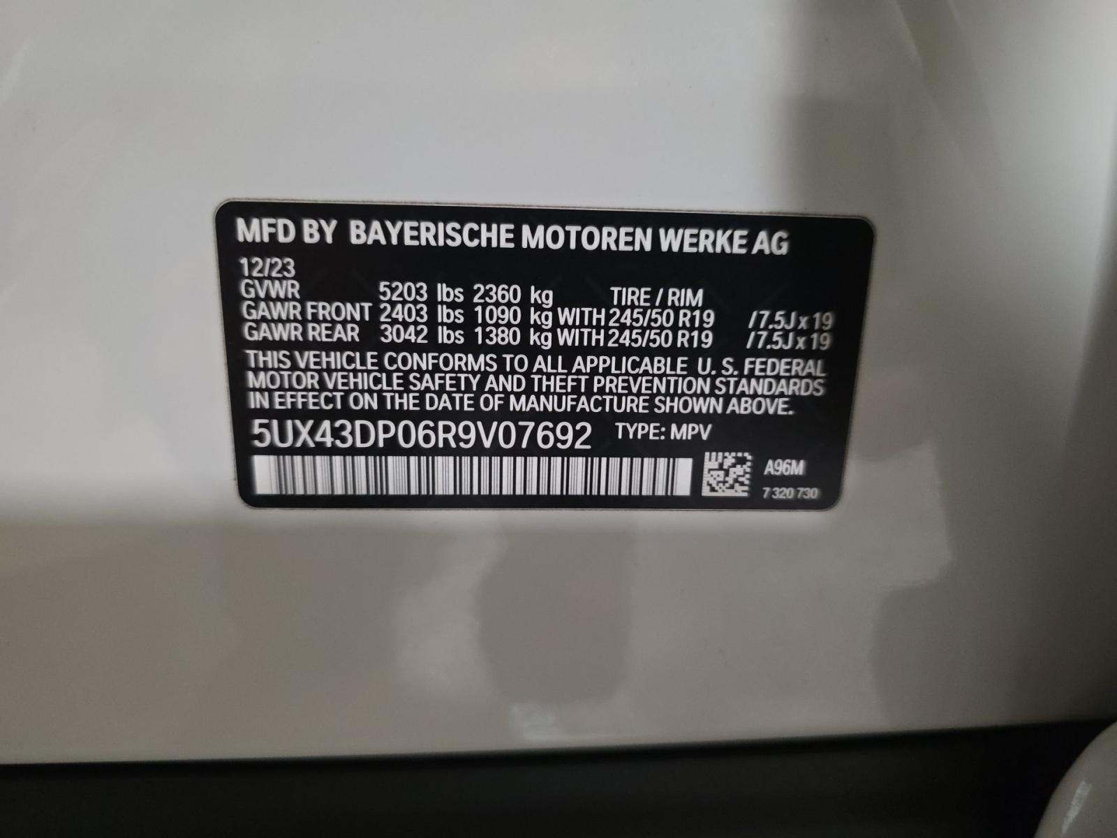 2024 BMW X3 sDrive30i RWD