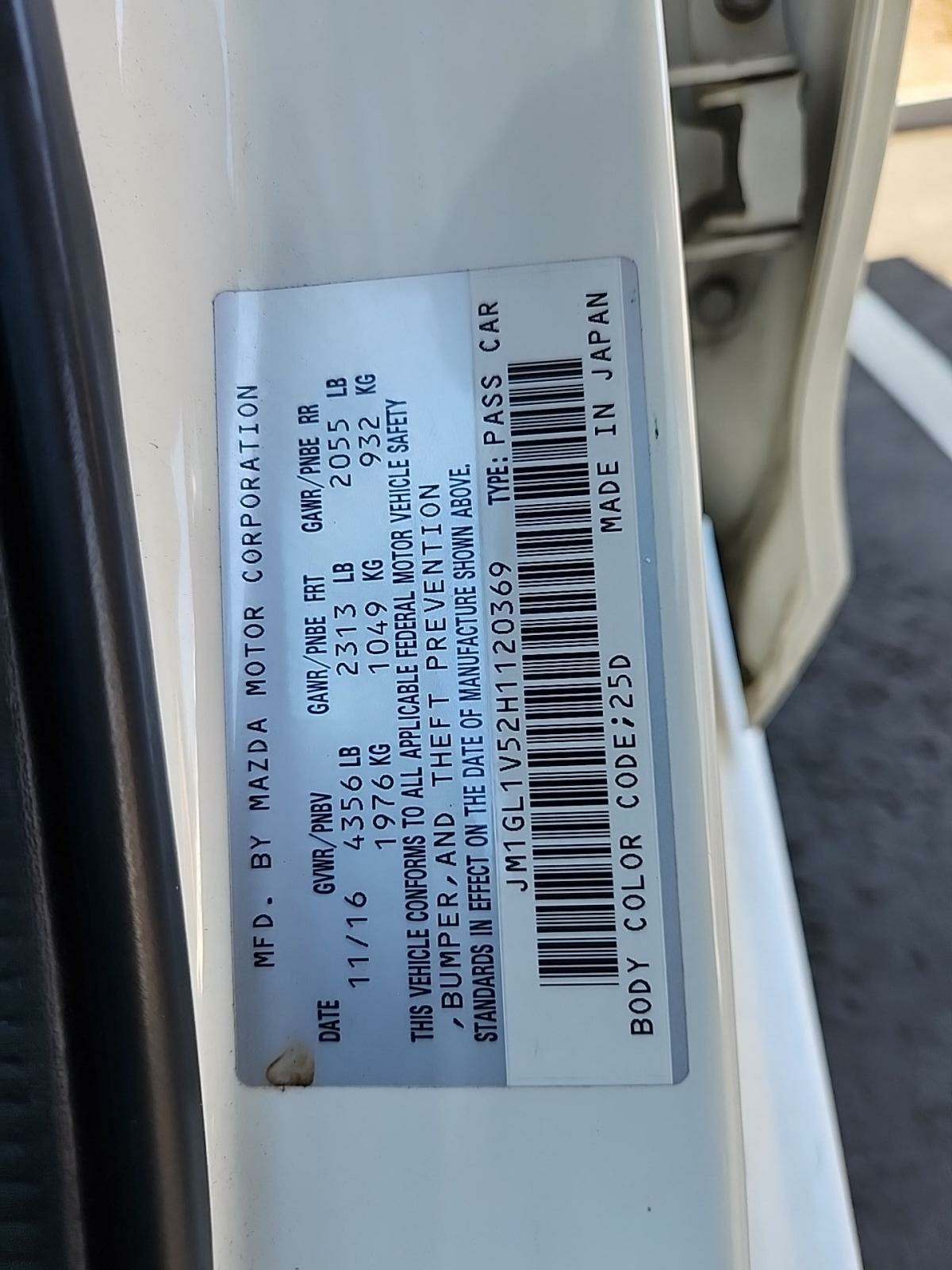 2017 MAZDA MAZDA6 Touring FWD