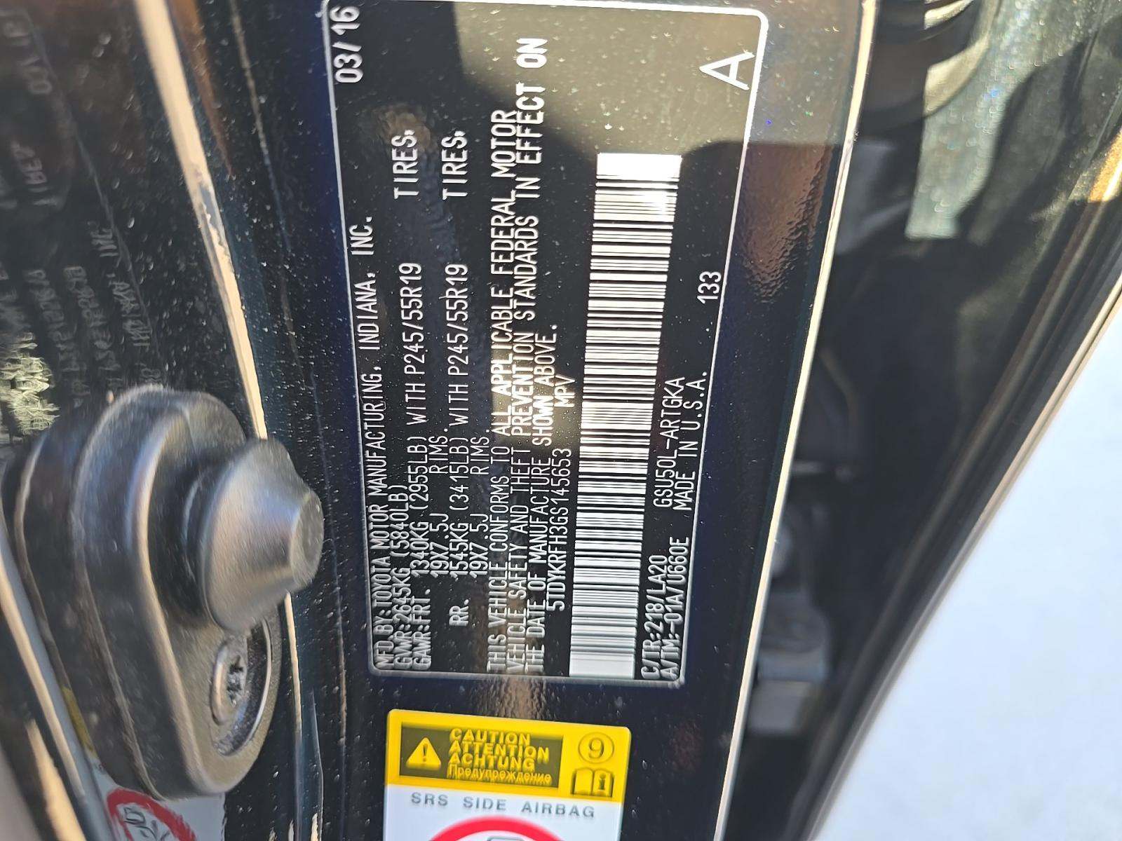 2016 Toyota Highlander Limited FWD