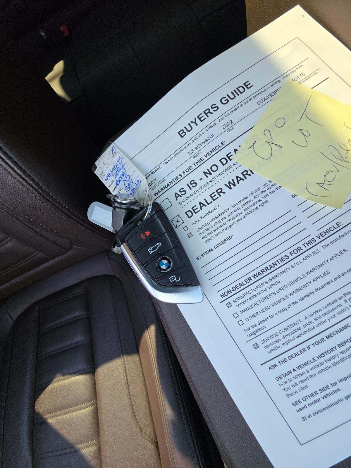 2022 BMW X3 sDrive30i RWD