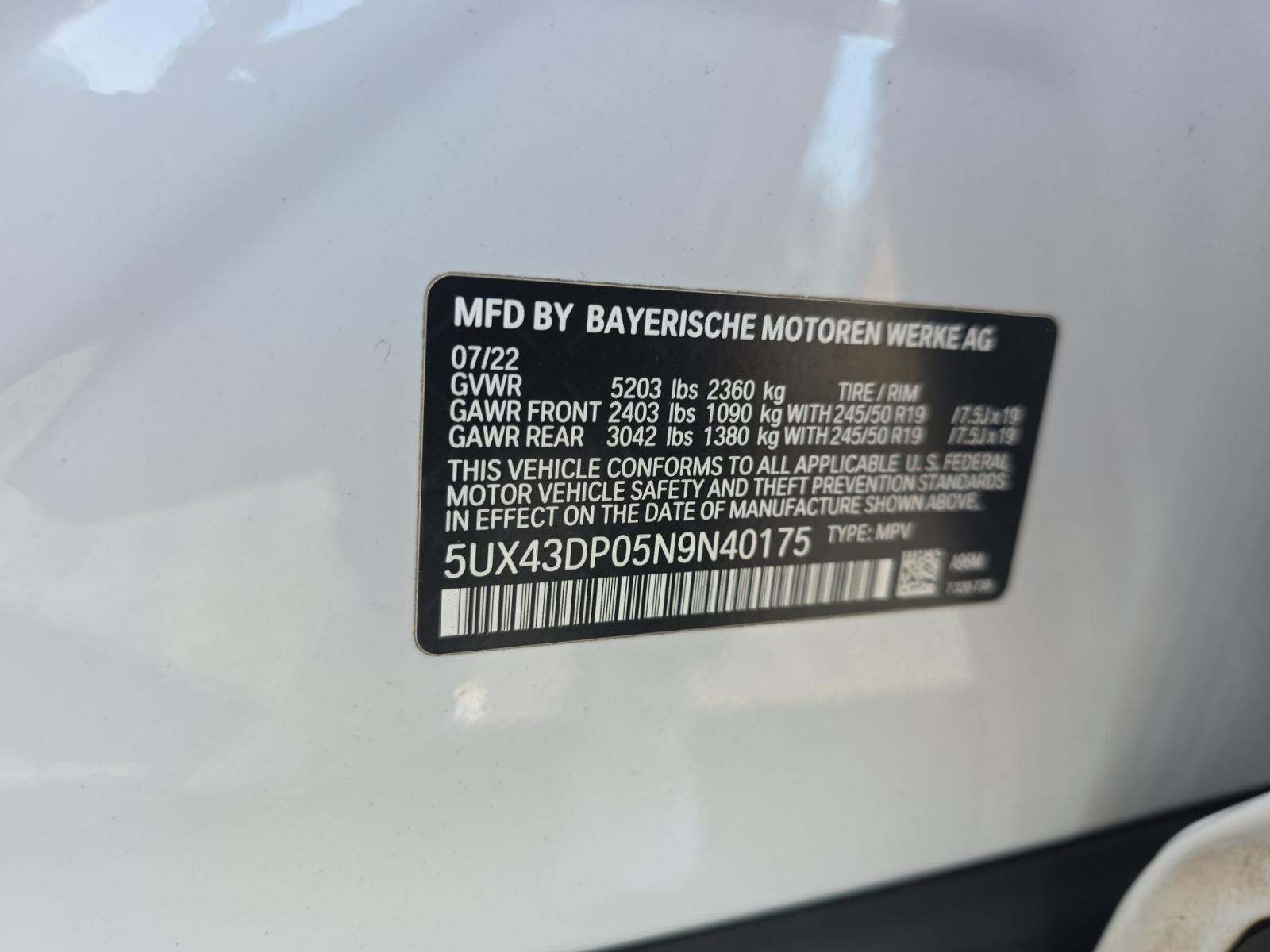 2022 BMW X3 sDrive30i RWD