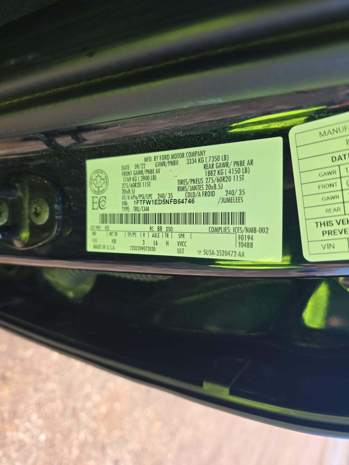 2022 Ford F-150 Hybrid Lariat AWD