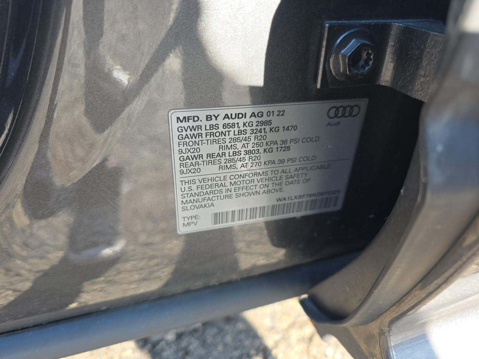 2022 Audi Q7 Premium Plus AWD