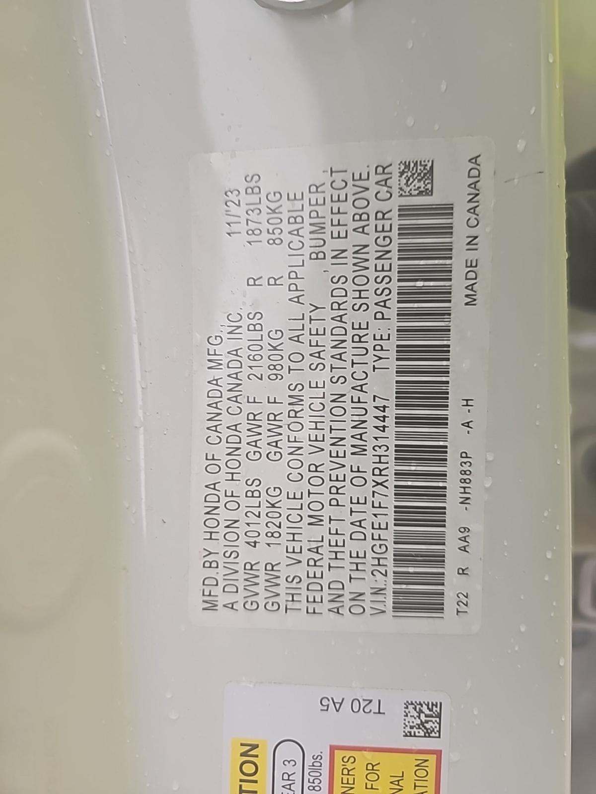 2024 Honda Civic EX FWD