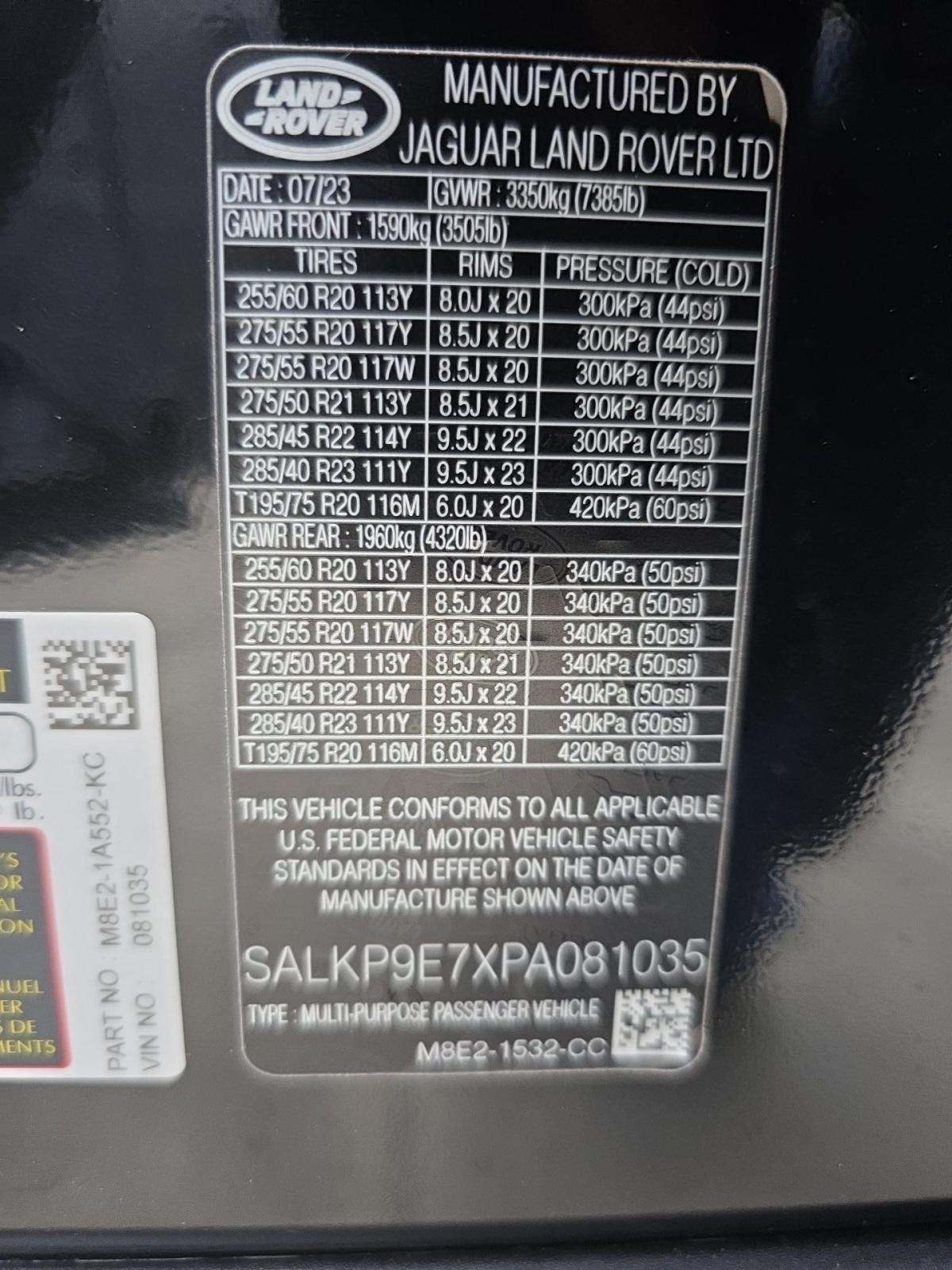 2023 Land Rover Range Rover SE AWD