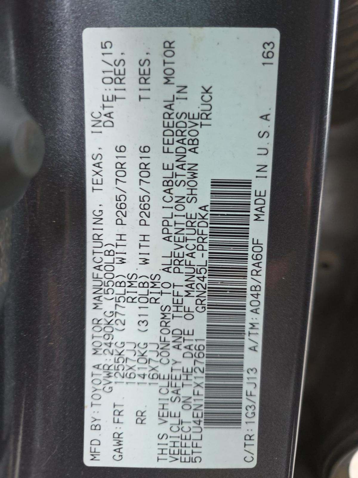 2015 Toyota Tacoma Base AWD