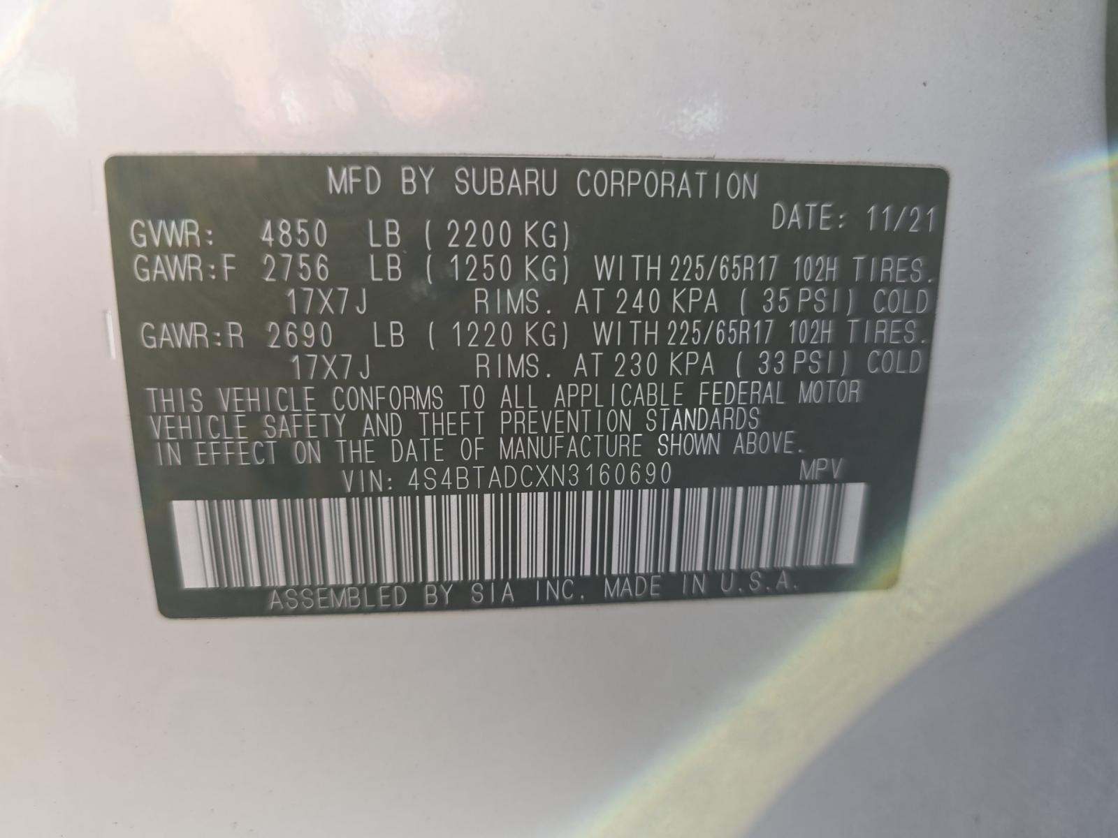 2022 Subaru Outback Premium AWD